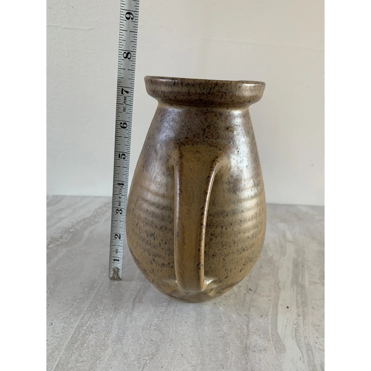 Mid-Century Modern Studio Ceramic Stoneware Glazed Pitcher