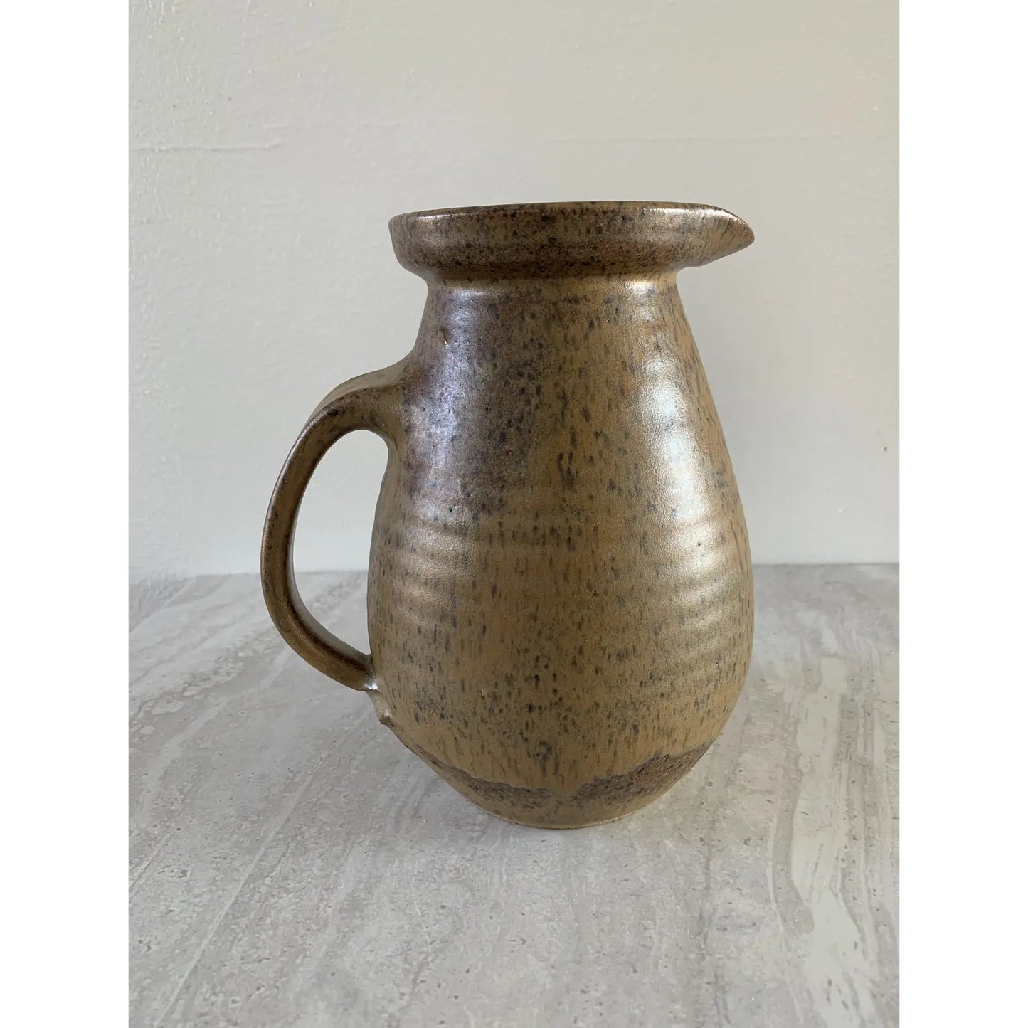 Mid-Century Modern Studio Ceramic Stoneware Glazed Pitcher