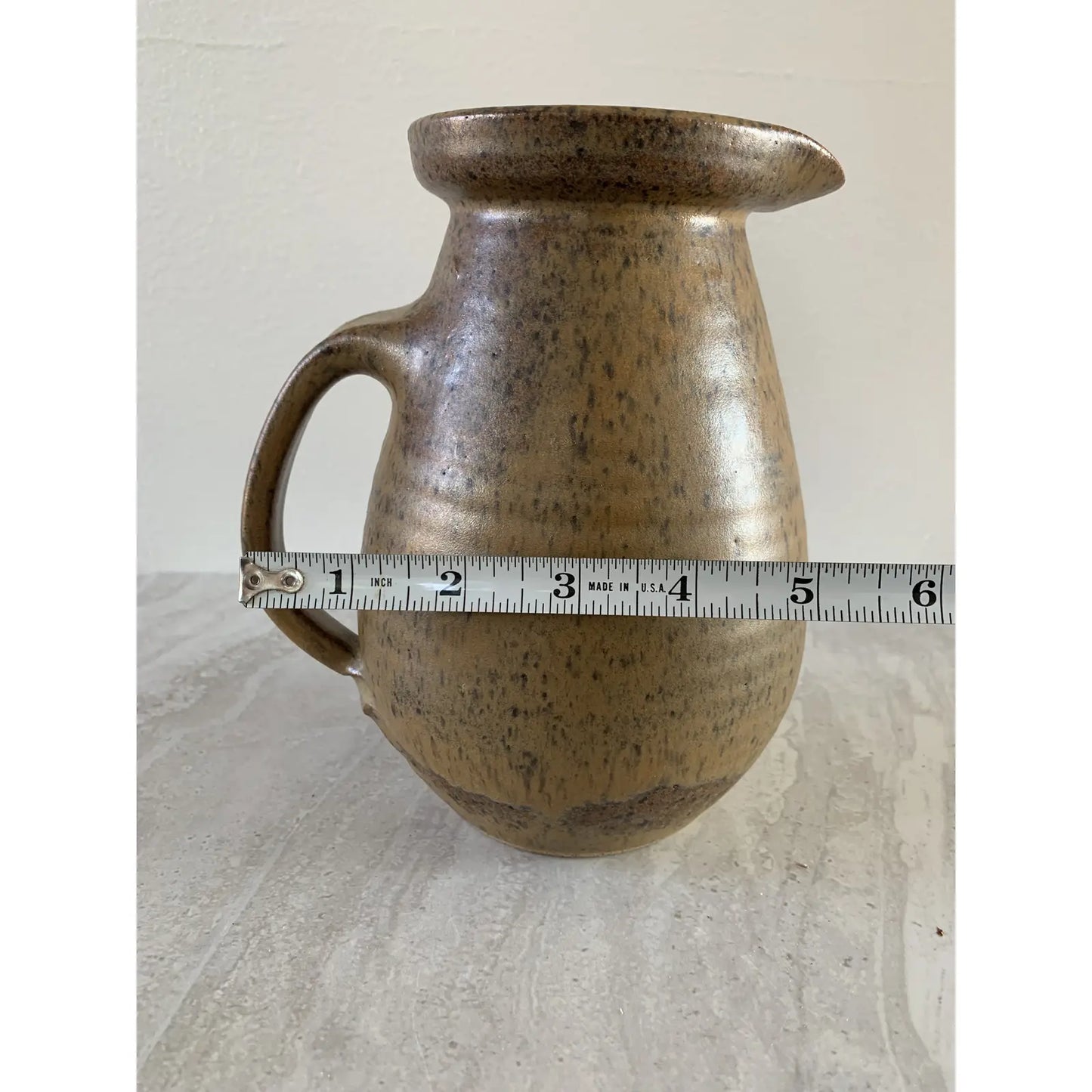 Mid-Century Modern Studio Ceramic Stoneware Glazed Pitcher