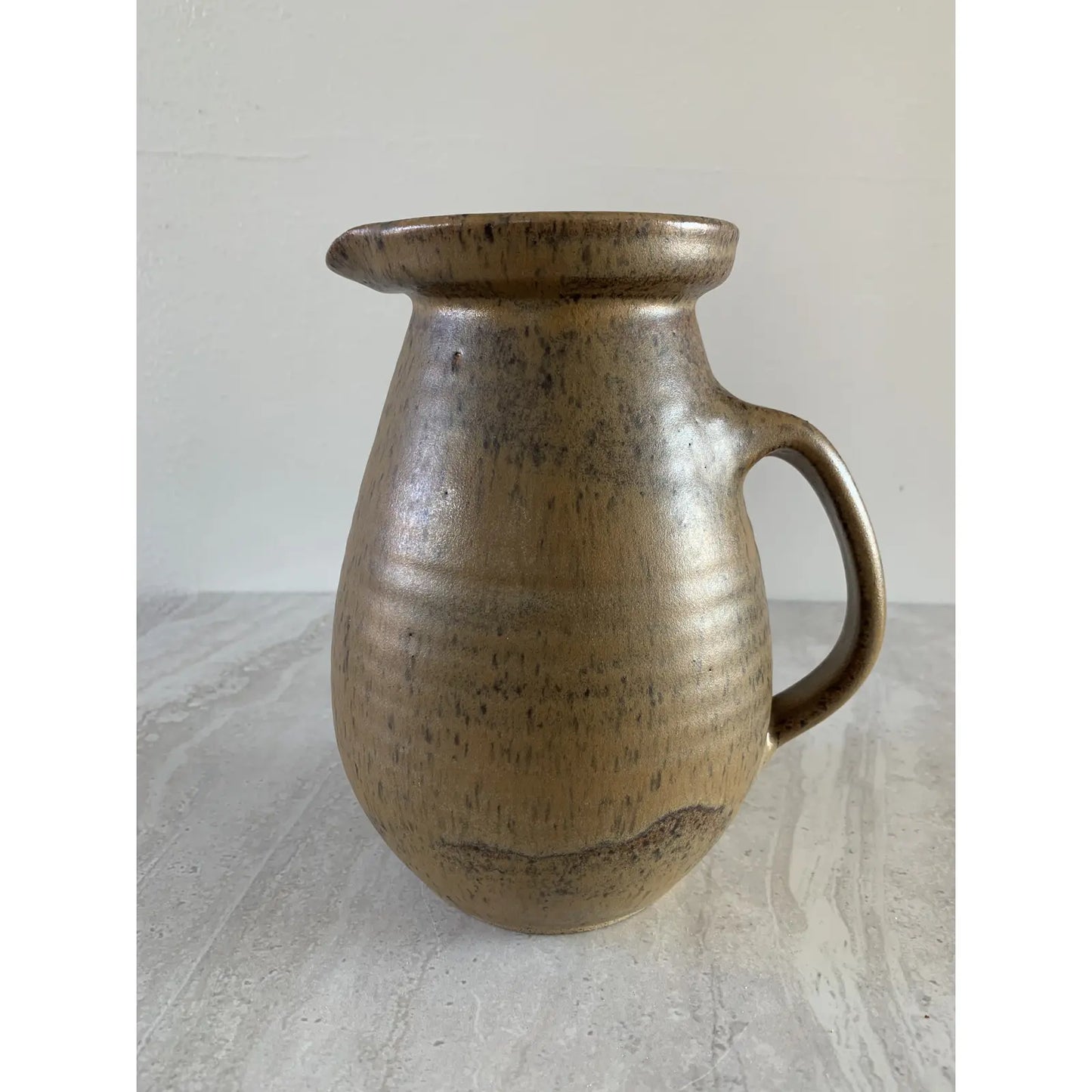 Mid-Century Modern Studio Ceramic Stoneware Glazed Pitcher