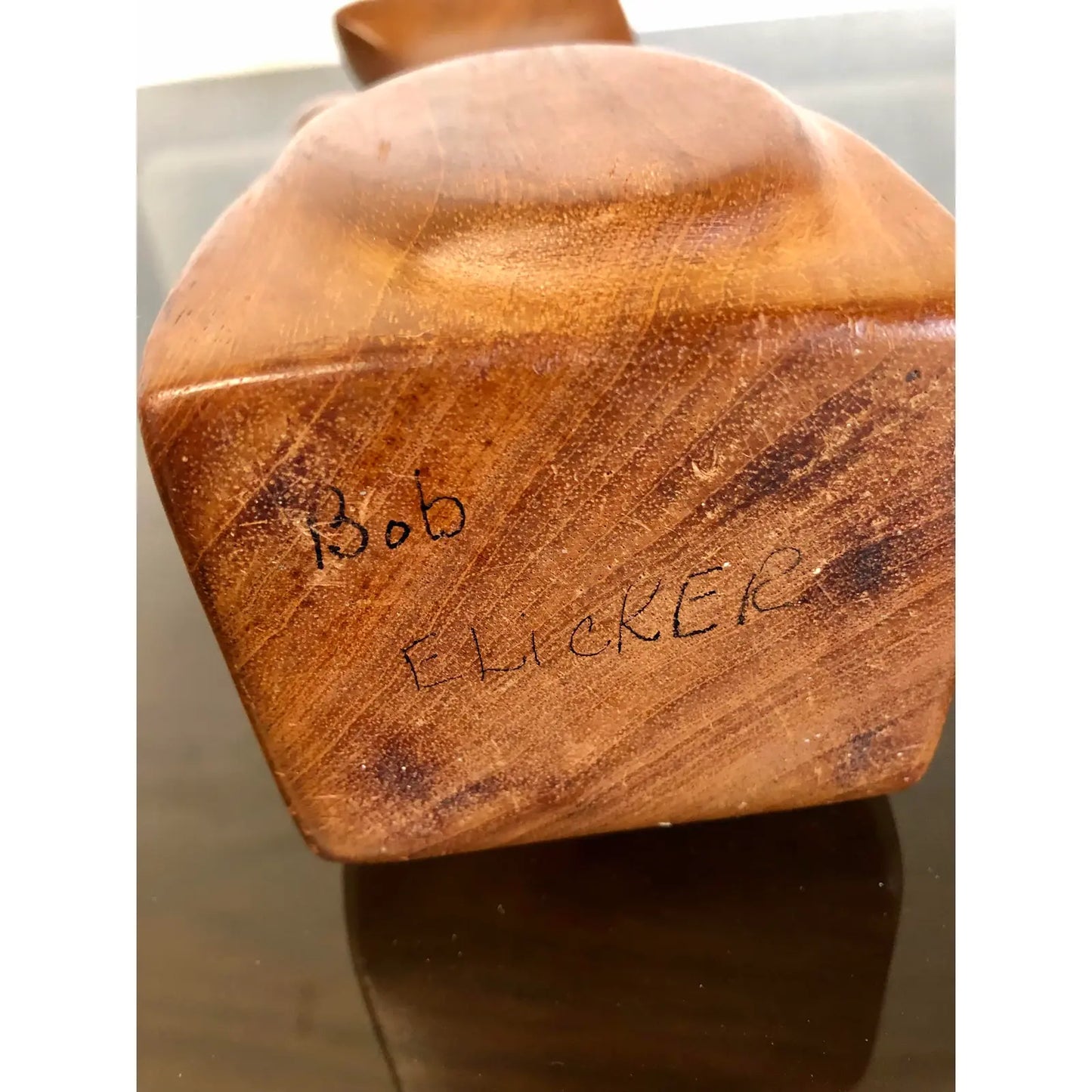 Mid-Century Signed Artist-Handcrafted Abstract Totem Sculpture