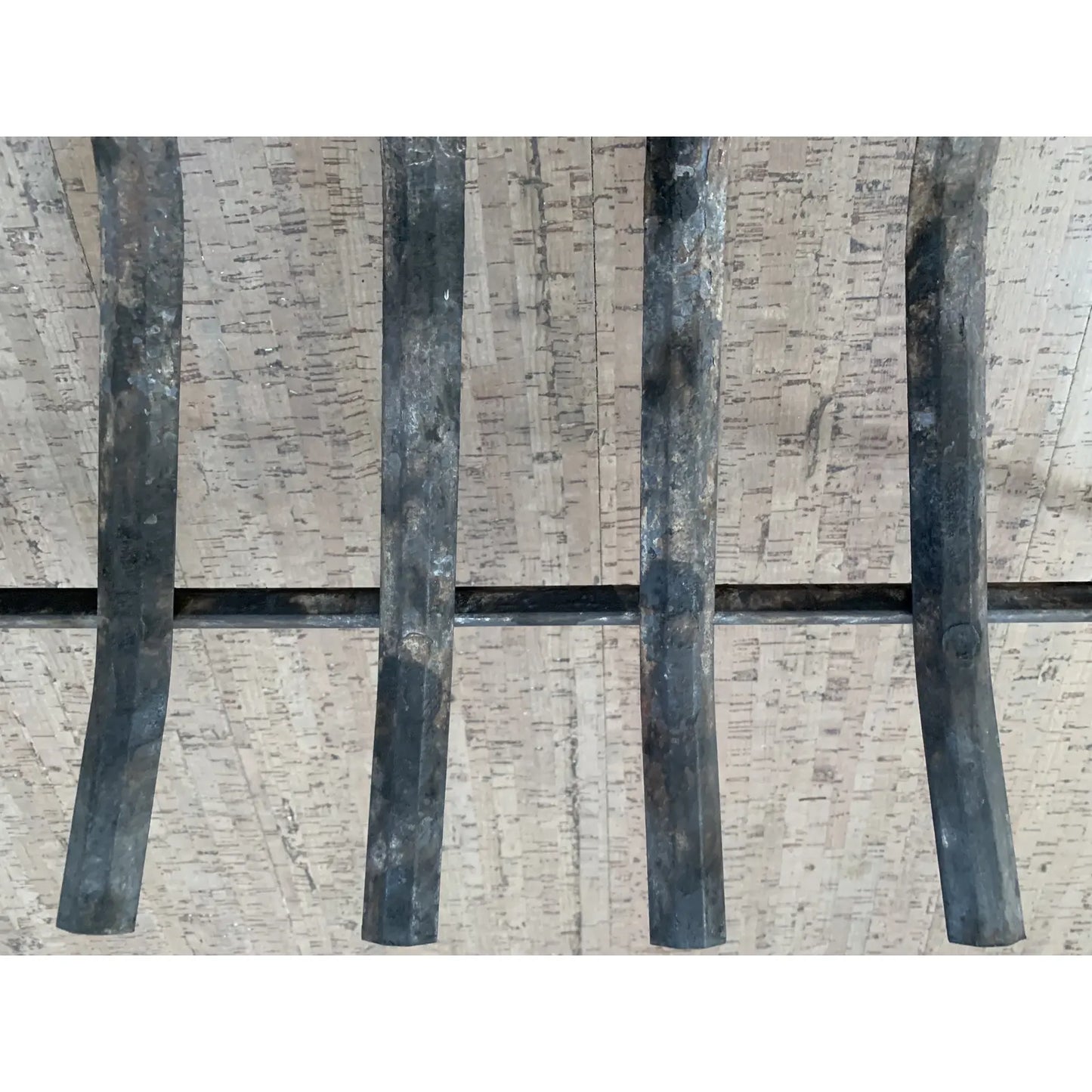 Mid-Century Wrought Iron Fireplace Insert Grate / Log Holder