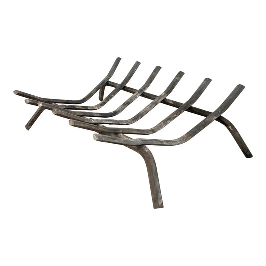 Mid-Century Wrought Iron Fireplace Insert Grate / Log Holder
