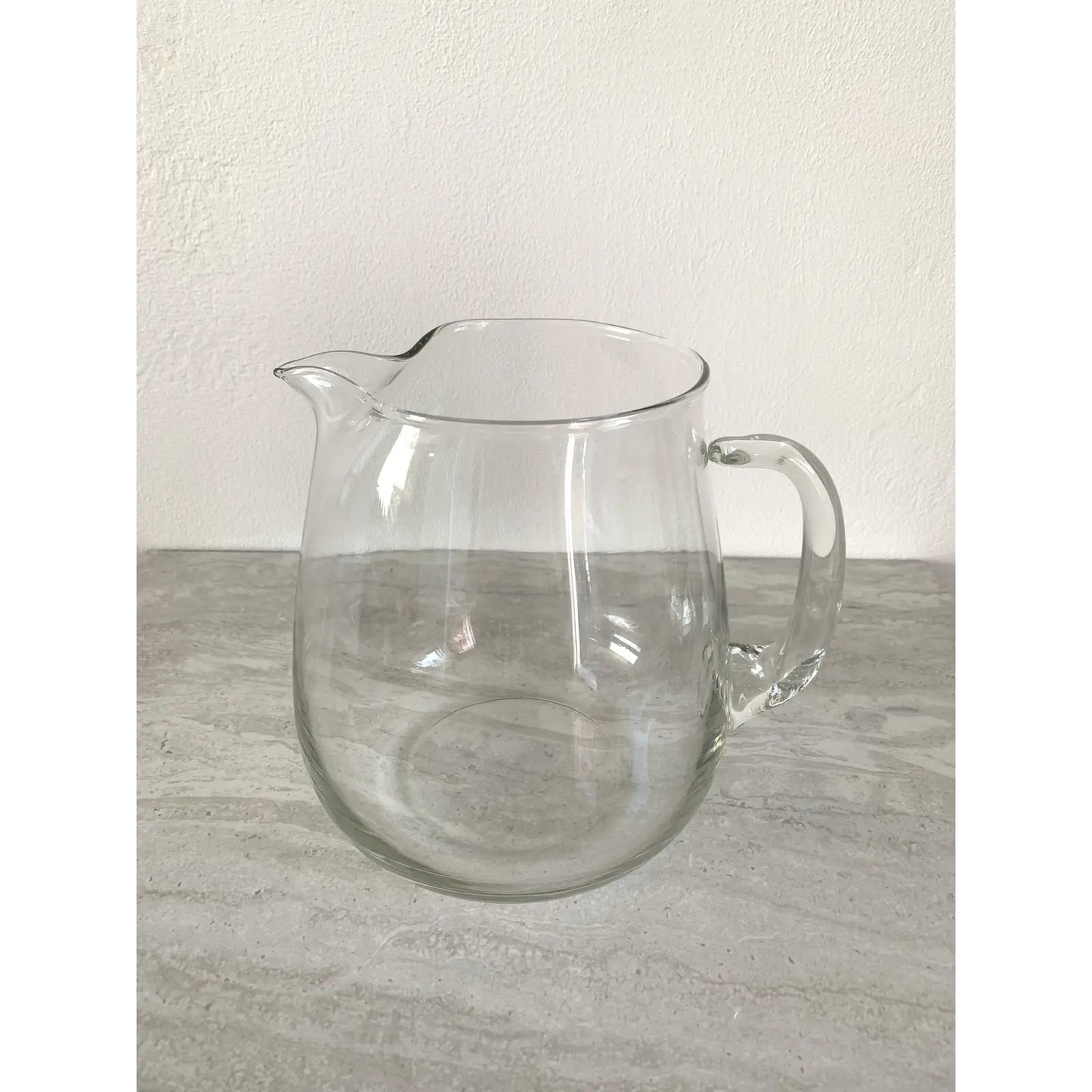 Minimalist Blown Glass Pitcher