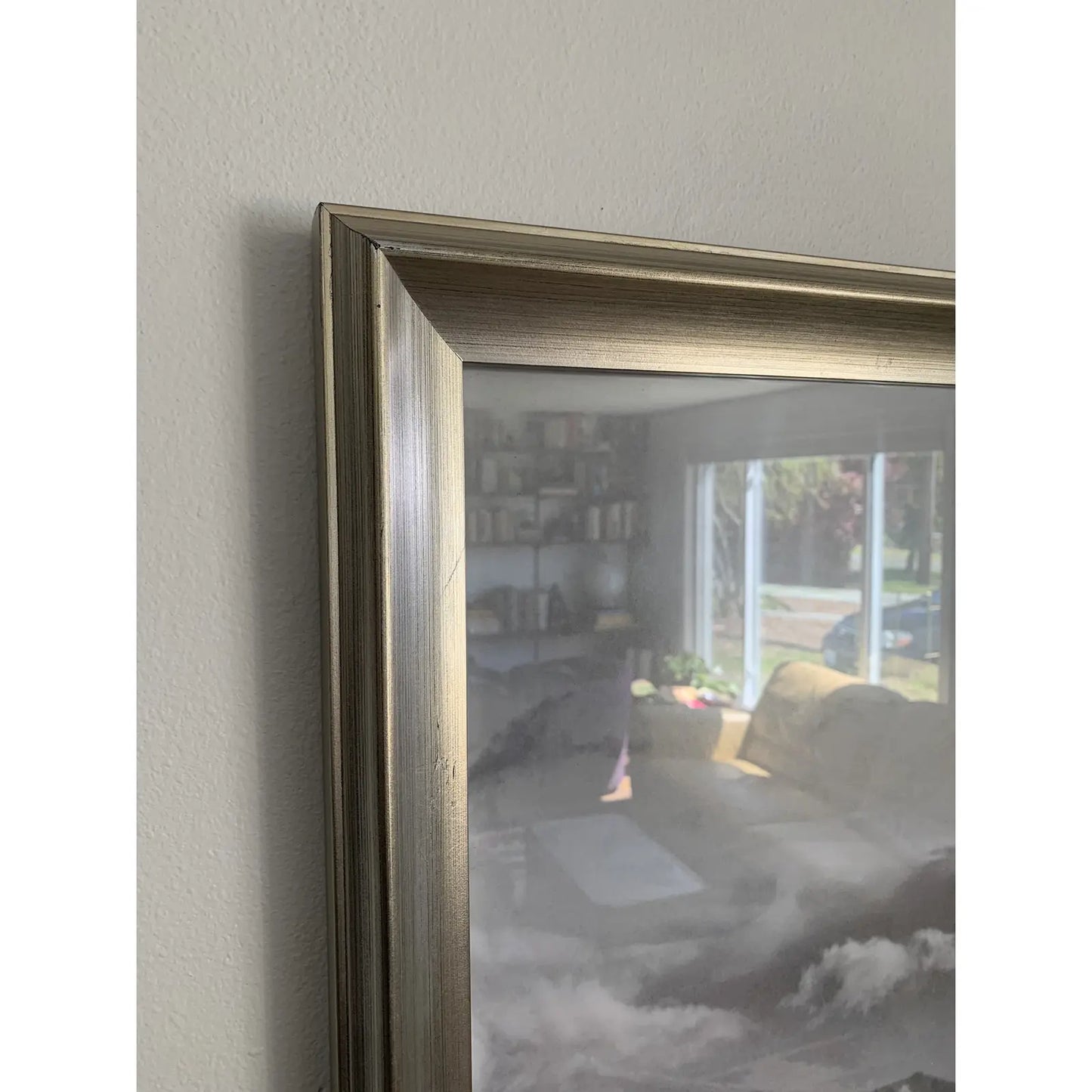 "Mt. Rainier" Mountain Landscape Black and White Photograph, Framed