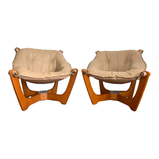 Odd Knutsen for Img Norway Luna Chairs - a Pair