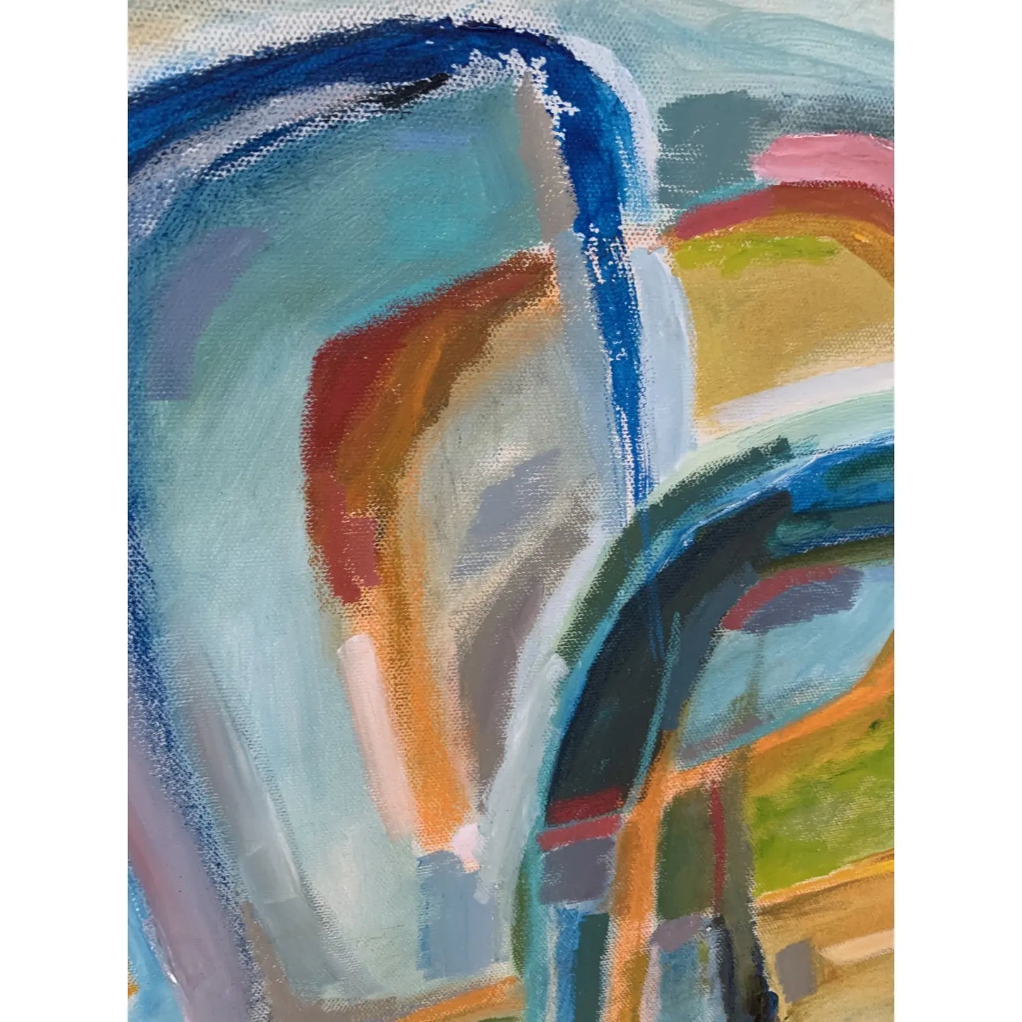 Abstract Acrylic Painting on Canvas Framed