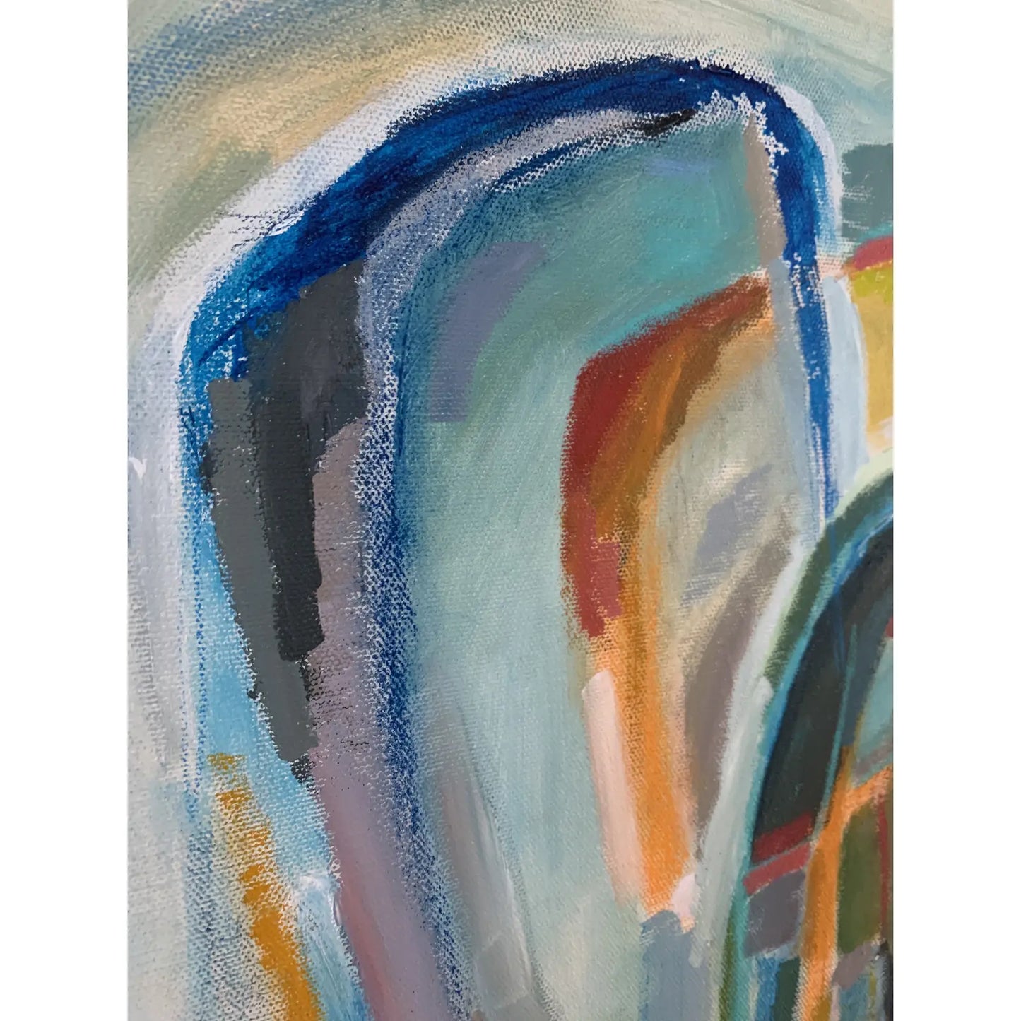 Abstract Acrylic Painting on Canvas Framed