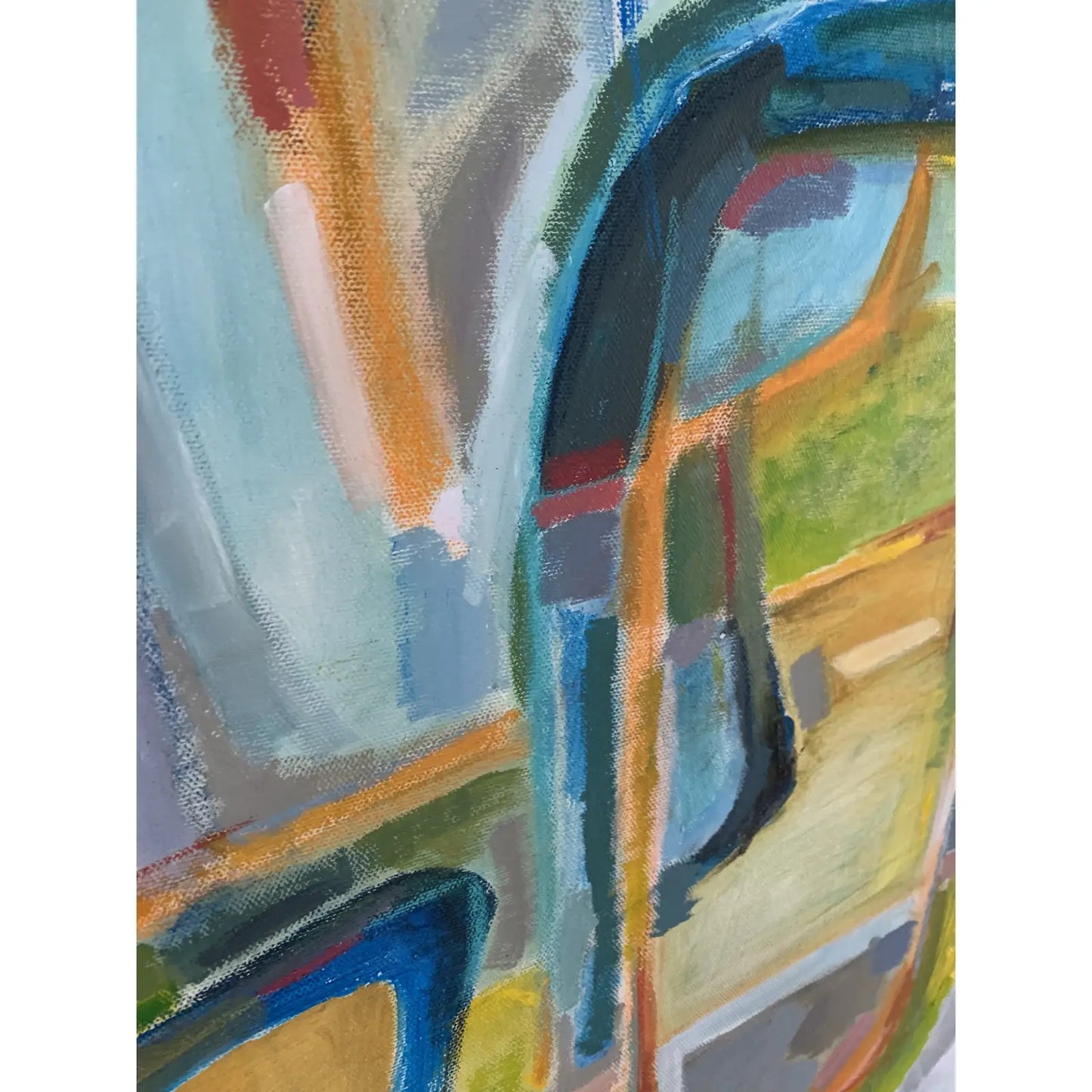 Abstract Acrylic Painting on Canvas Framed