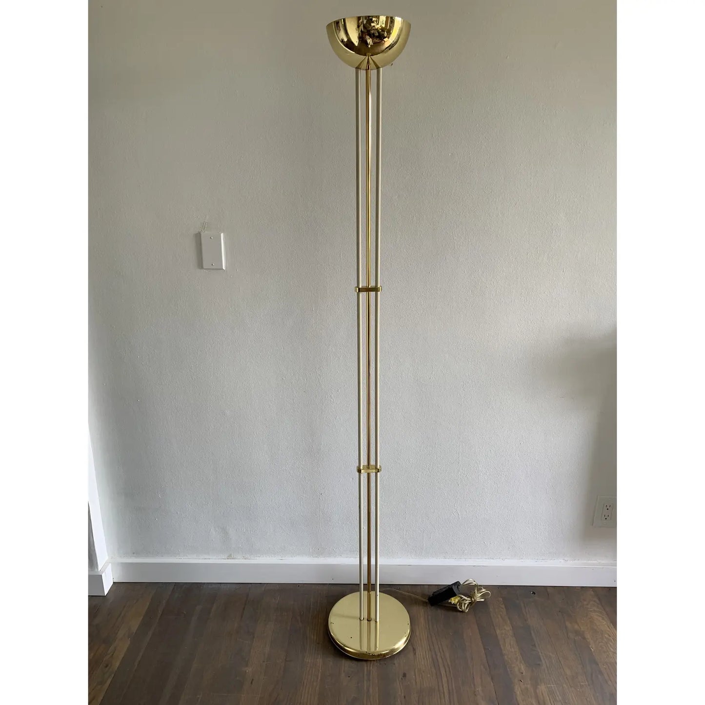 Postmodern Arelux Milano Italy Brass Floor Lamp