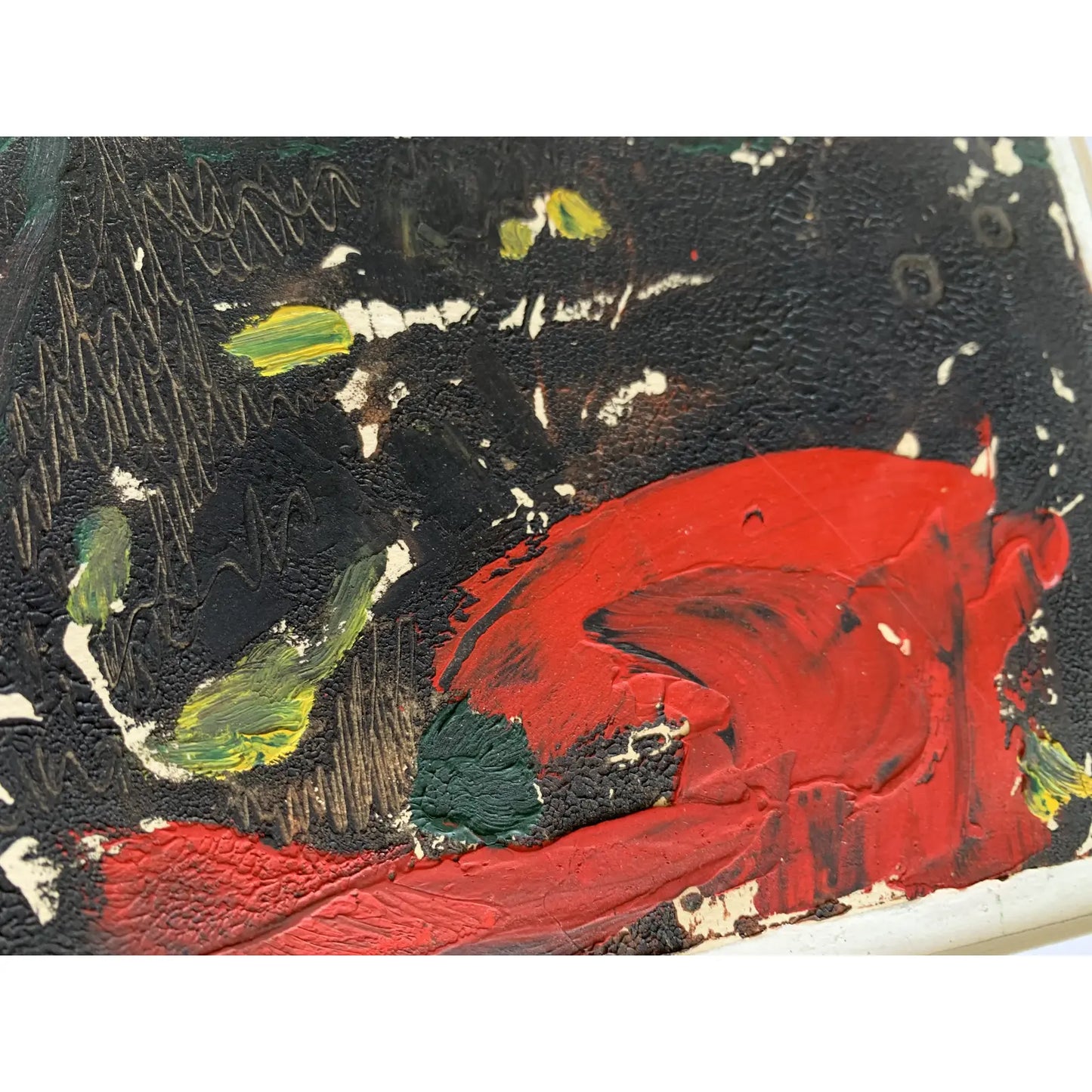 "Street Nite" Contemporary Abstract Monotype on Panel by Jimi Evans