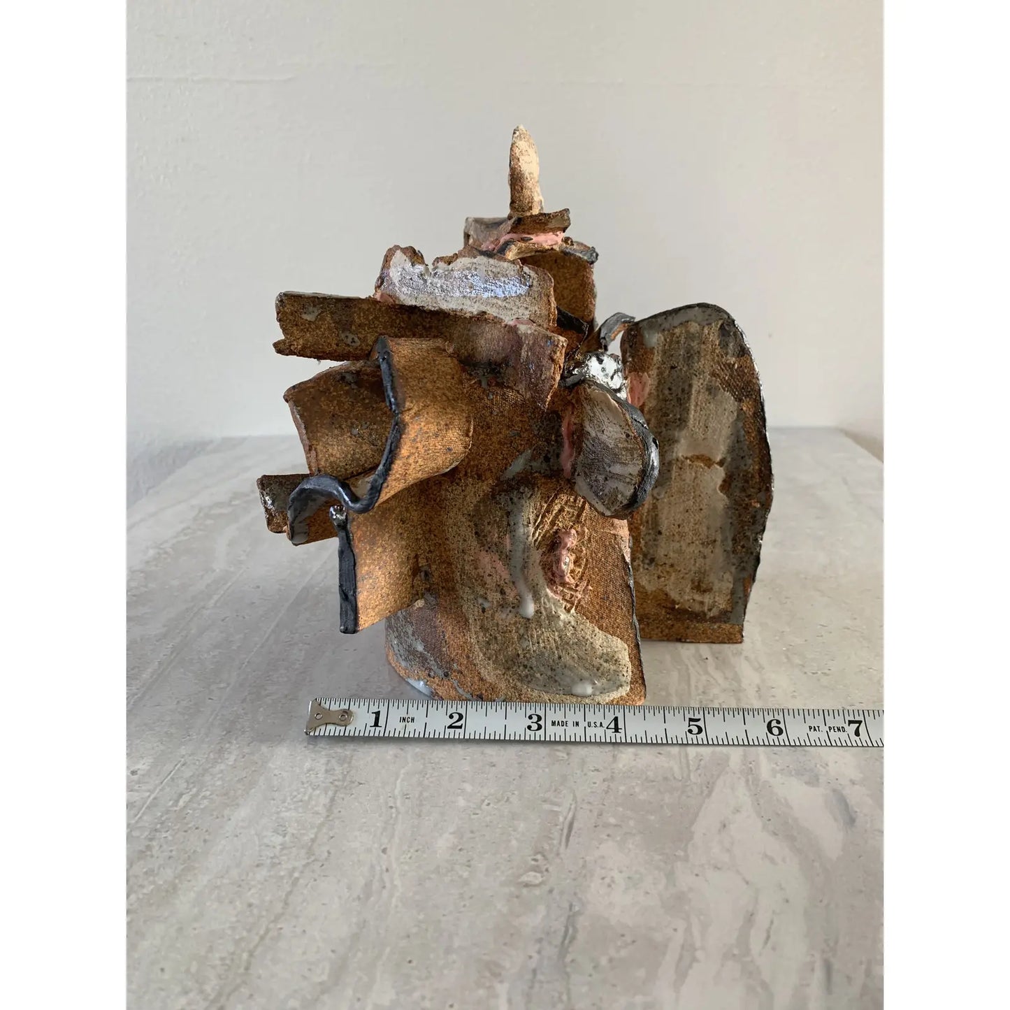 Studio Ceramic Abstract Stoneware Glazed Slab Scupture