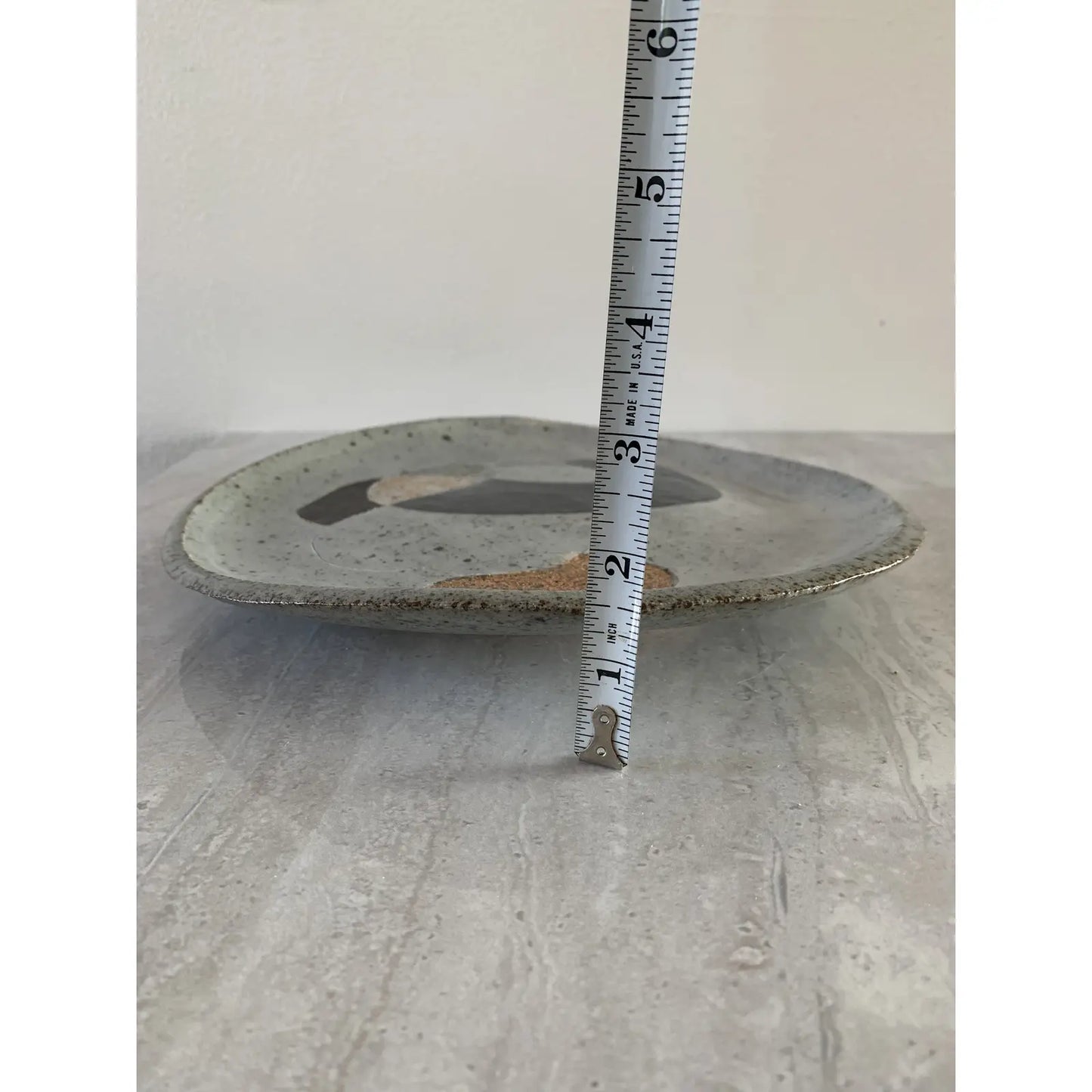 Studio Ceramic Platter With Abstract Decoration