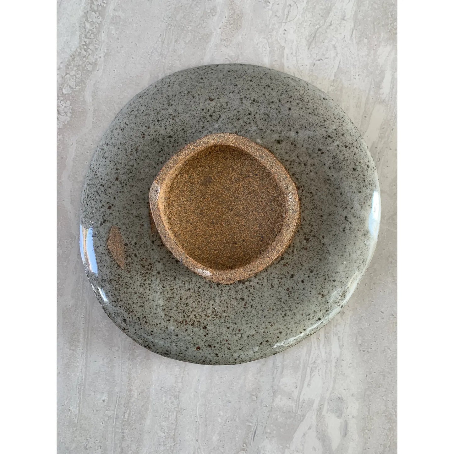 Studio Ceramic Platter With Abstract Decoration