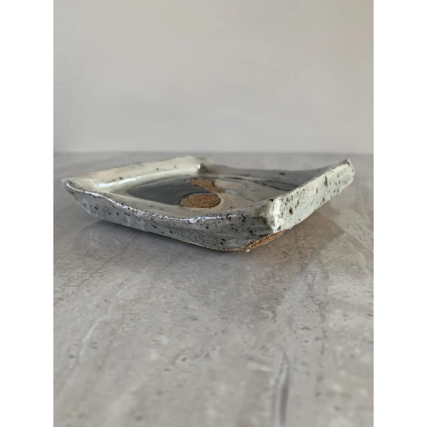 Studio Ceramic Tray With Abstract Decoration
