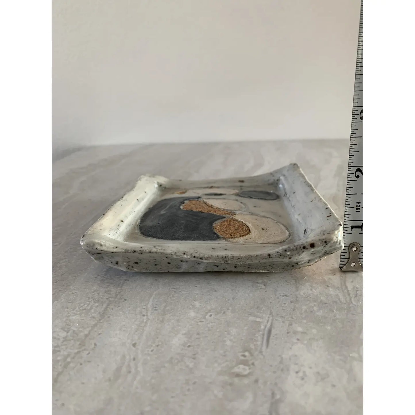 Studio Ceramic Tray With Abstract Decoration