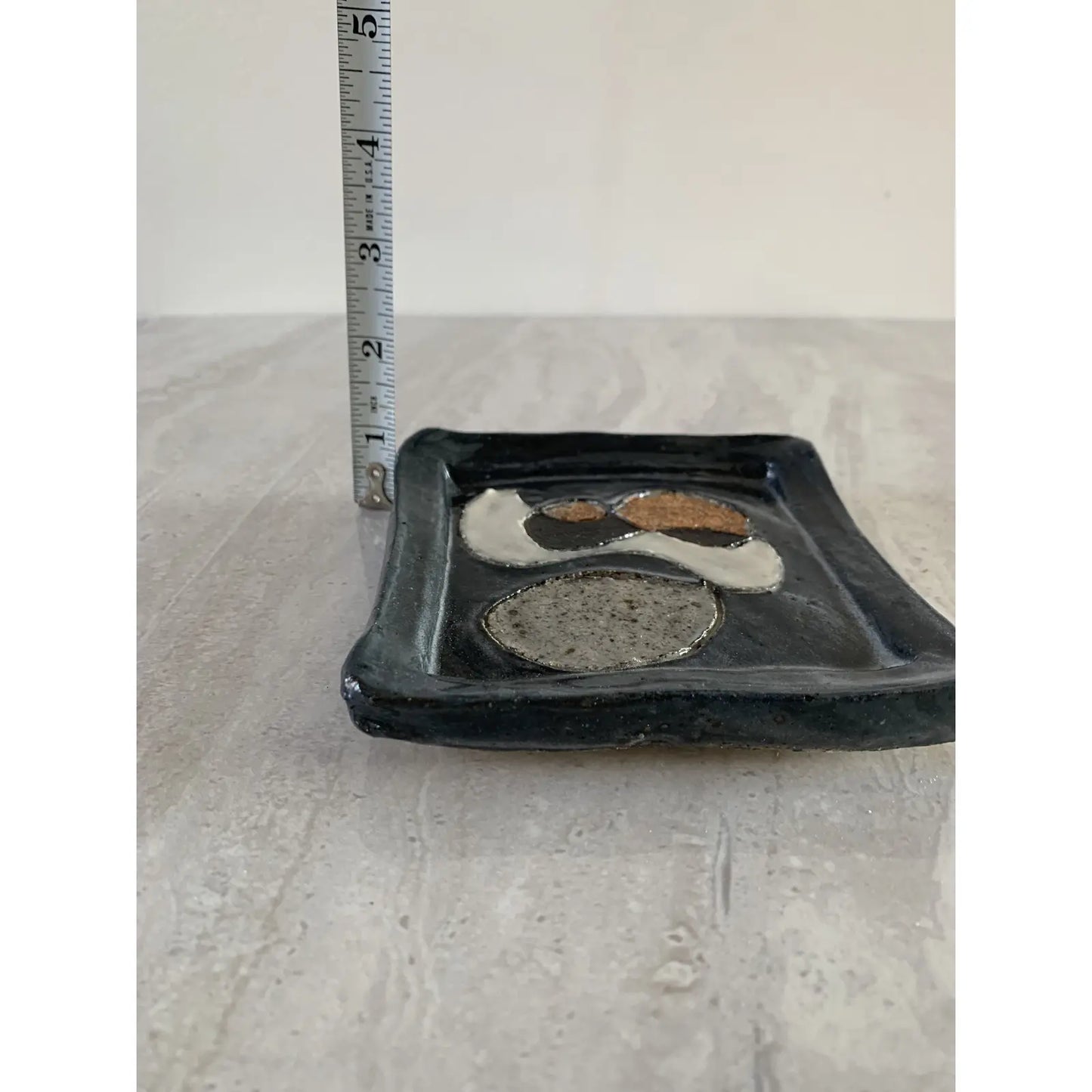 Studio Ceramic Tray With Abstract Decoration