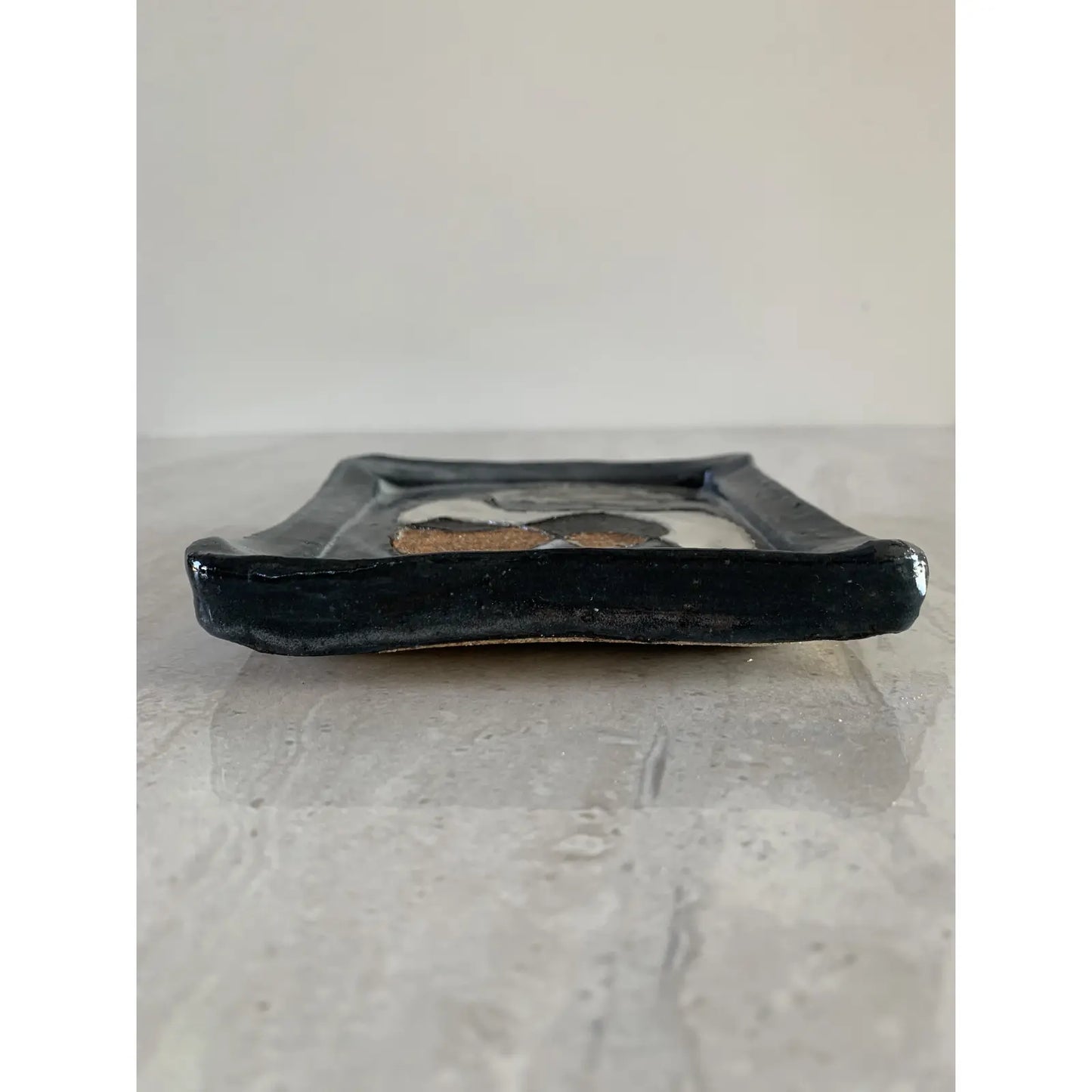 Studio Ceramic Tray With Abstract Decoration