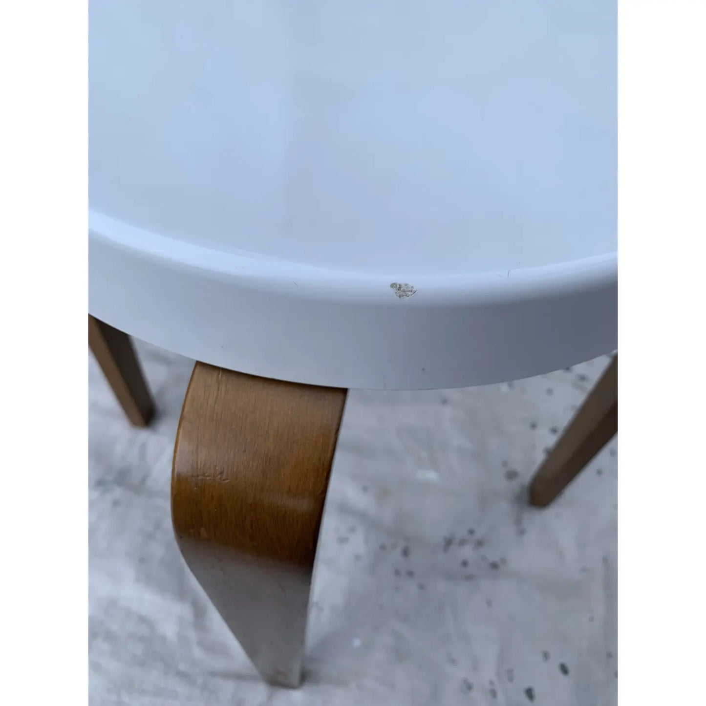 Thonet White Bakelite Top Bentwood Stool