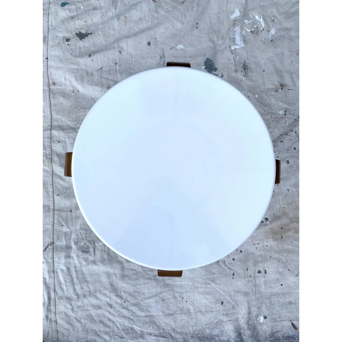Thonet White Bakelite Top Bentwood Stool