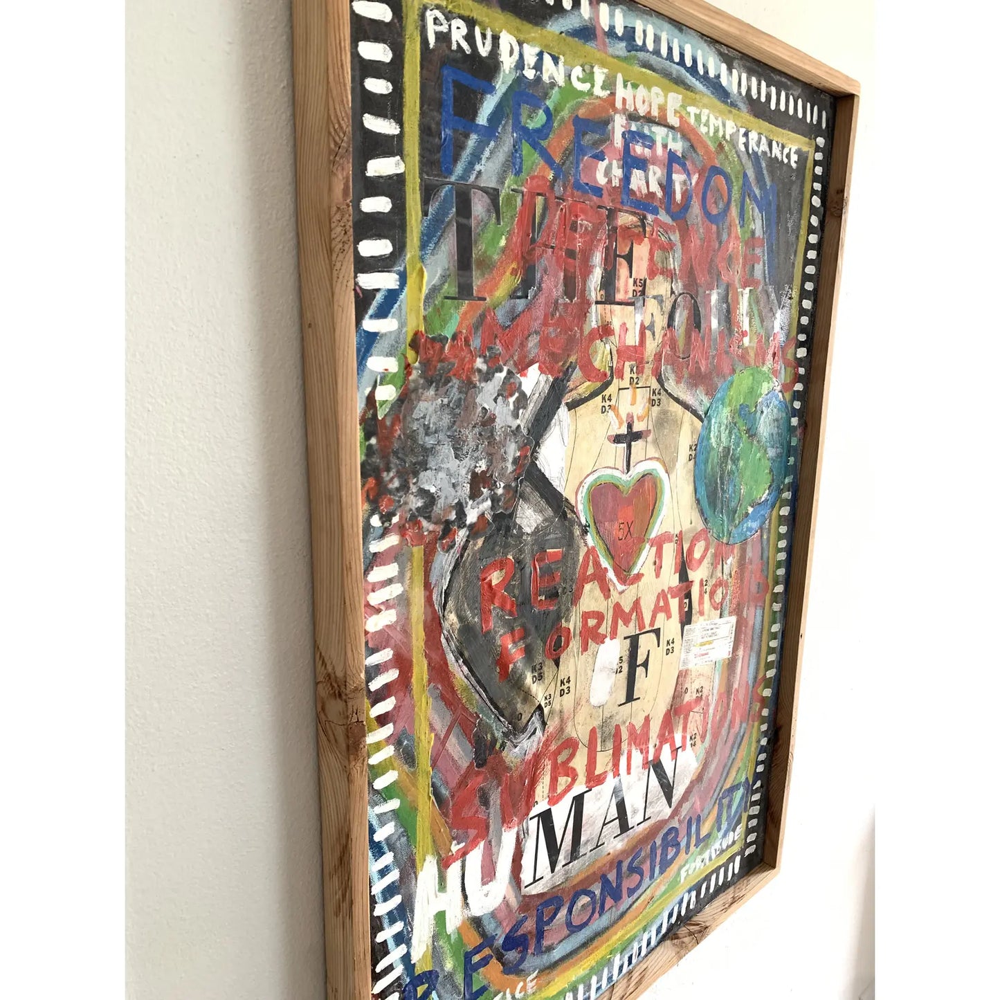"Time" Framed Mixed Media Work on Canvas
