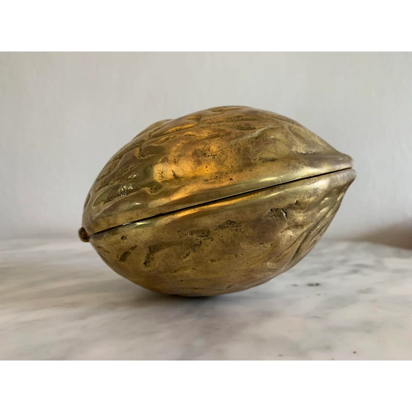Vintage Brass Walnut Nutcracker