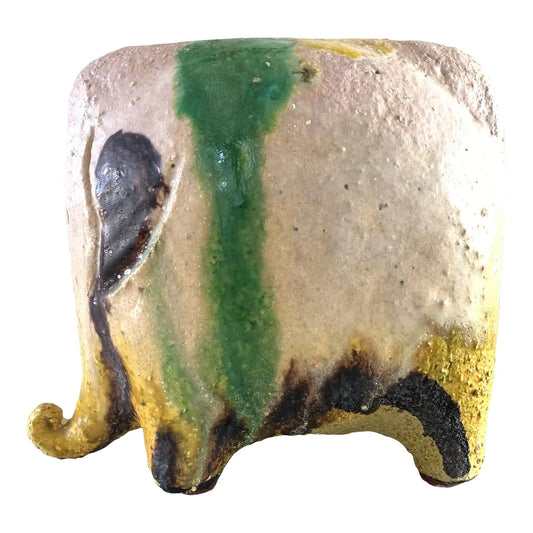 Gli Etruschi Glazed Ceramic Elephant Designed by Ivo De Santis for Bitossi