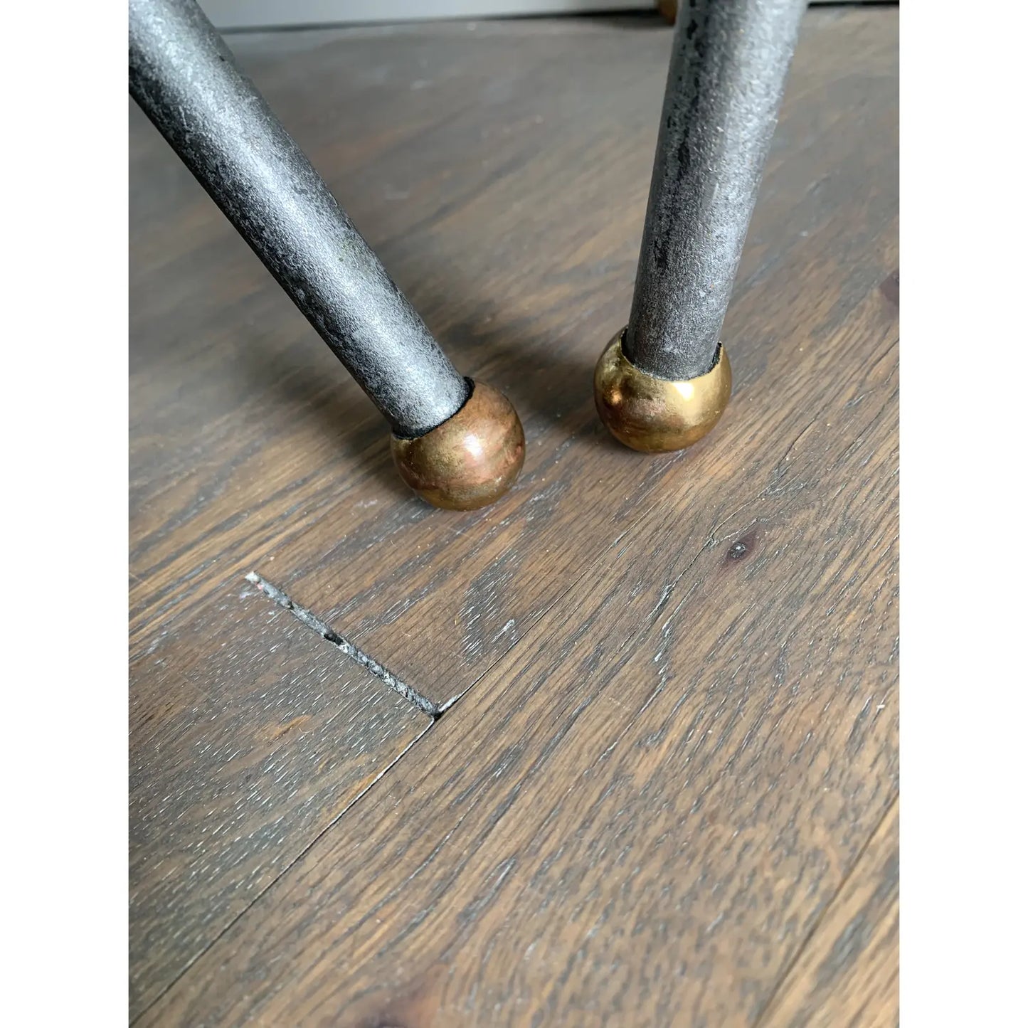 Vintage Hollywood Regency Metal Vanity Stools - a Pair