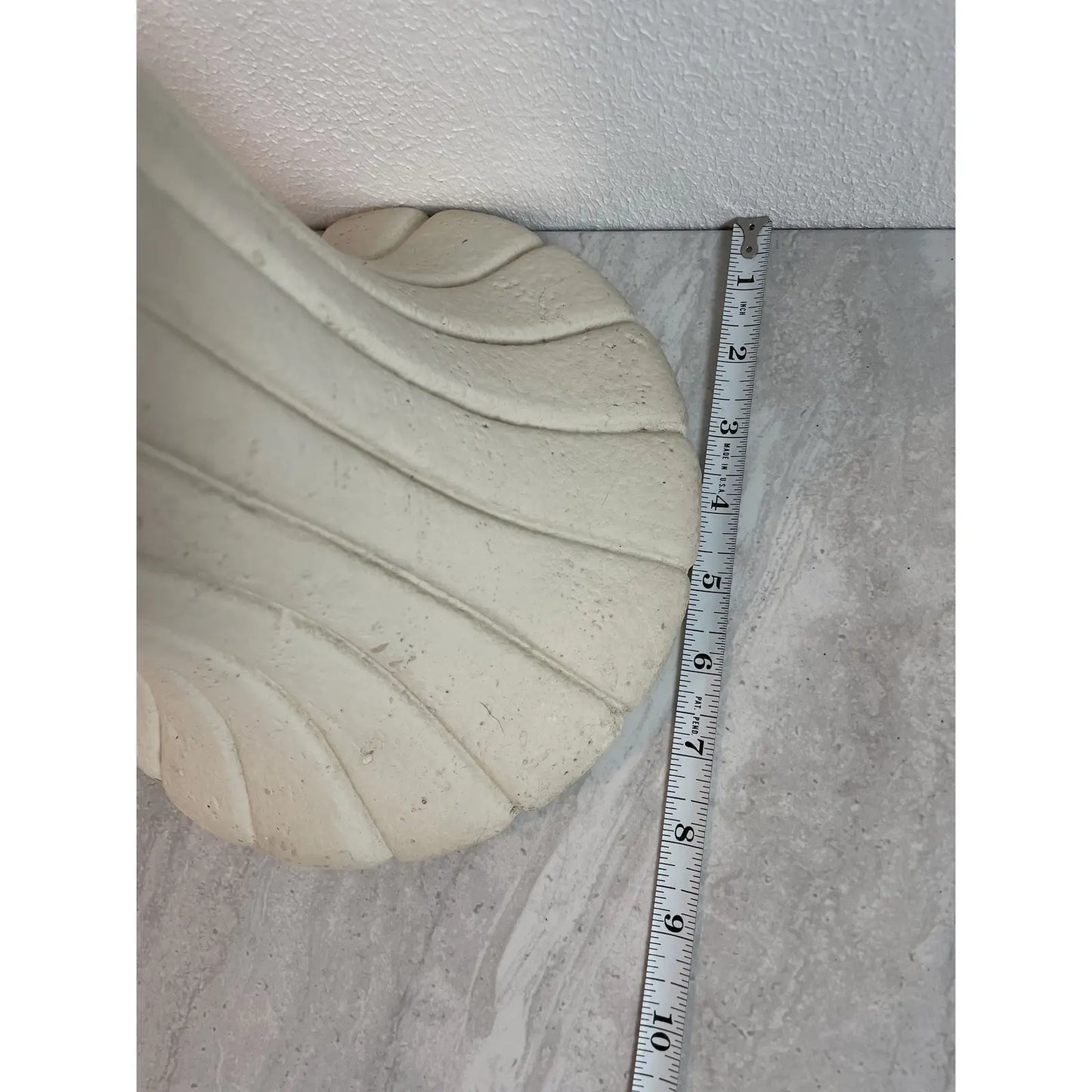 Vintage Late 20th Century Michael Taylor Style Off-White Plaster Column Lamp
