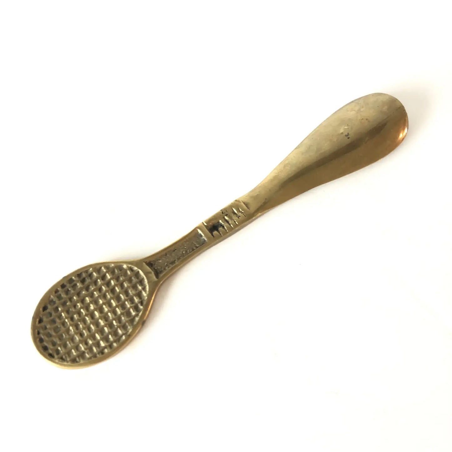 Vintage Brass Tennis Racquet Shoehorn