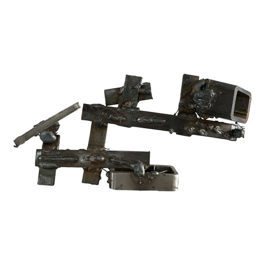 Vintage Mid-Century Brutalist Abstract Metal Sculpture