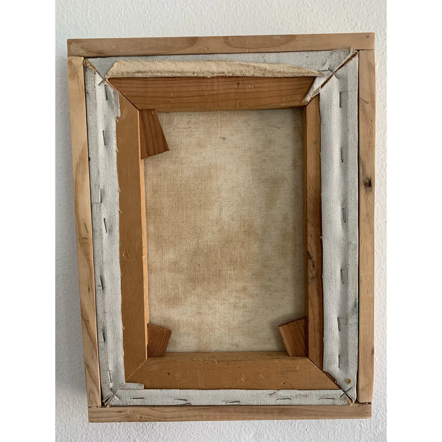 Vintage Signed Oil Painting Landscape Lake & Trees Scene