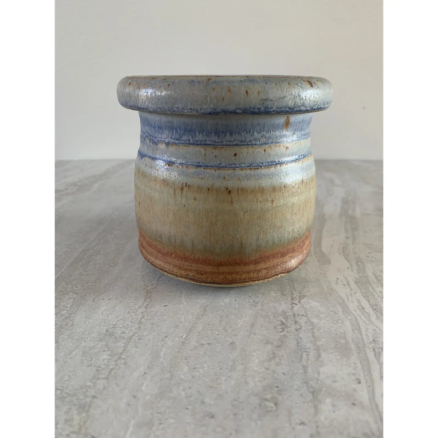Vintage Studio Ceramic Handmade Butter Crock With Lid