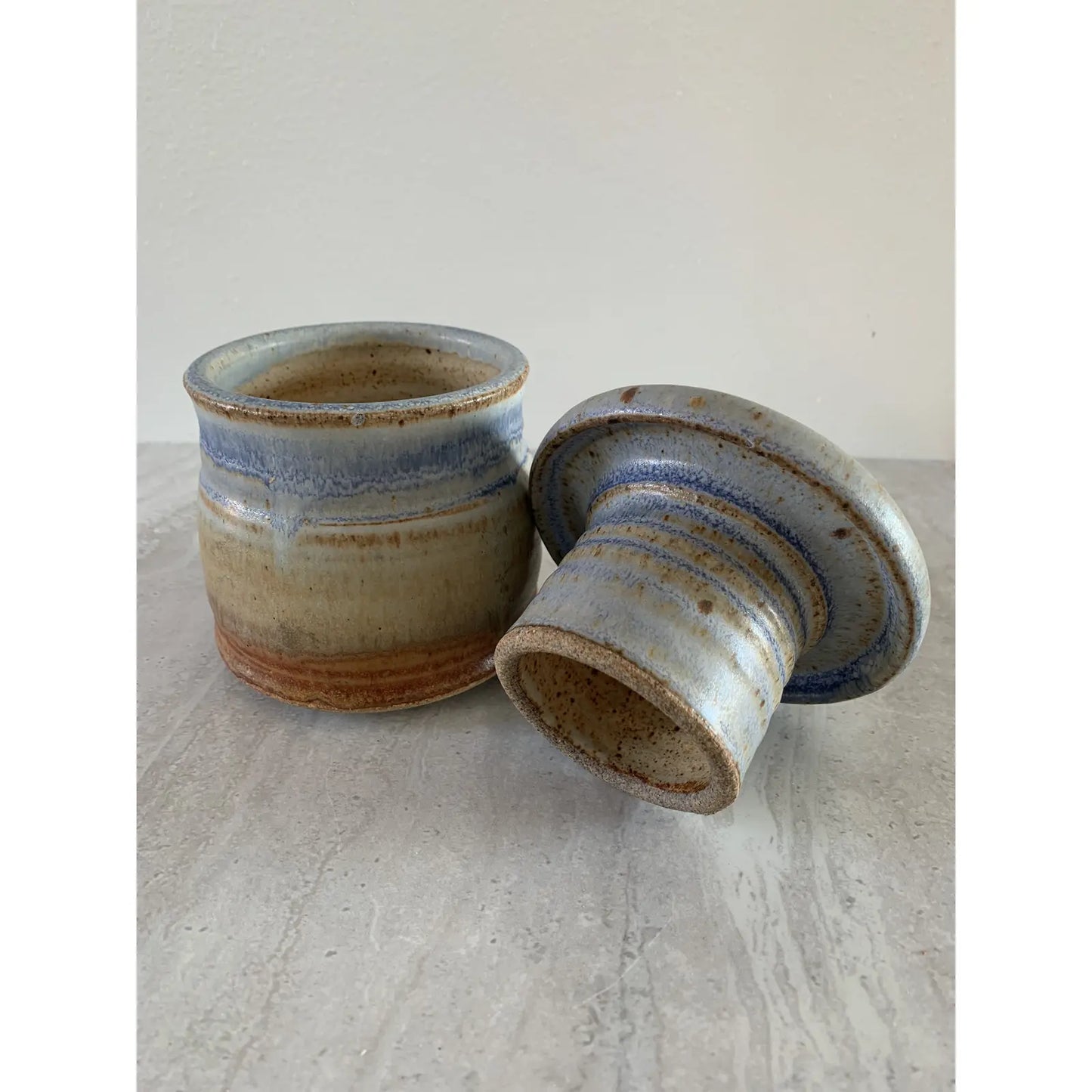 Vintage Studio Ceramic Handmade Butter Crock With Lid