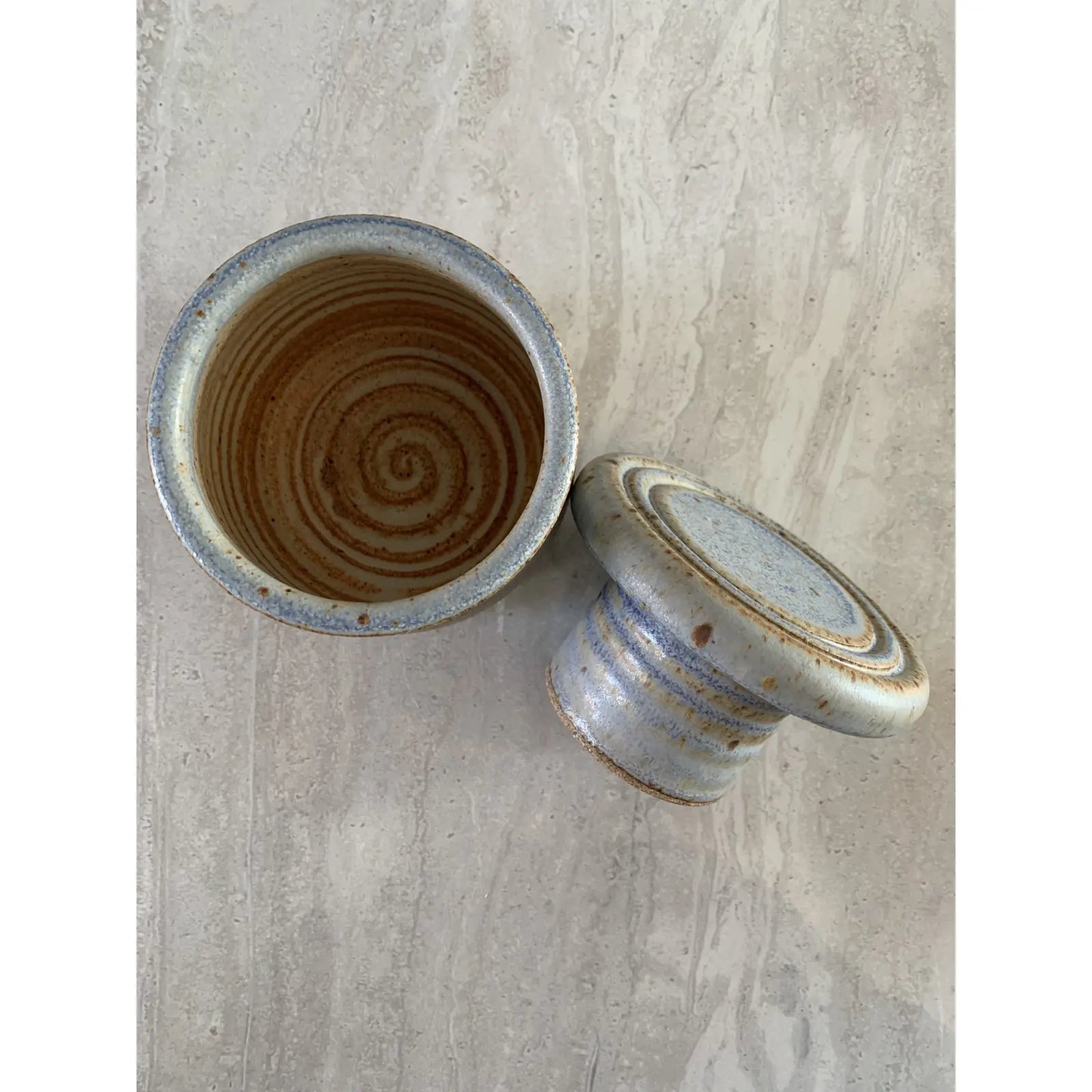 Vintage Studio Ceramic Handmade Butter Crock With Lid