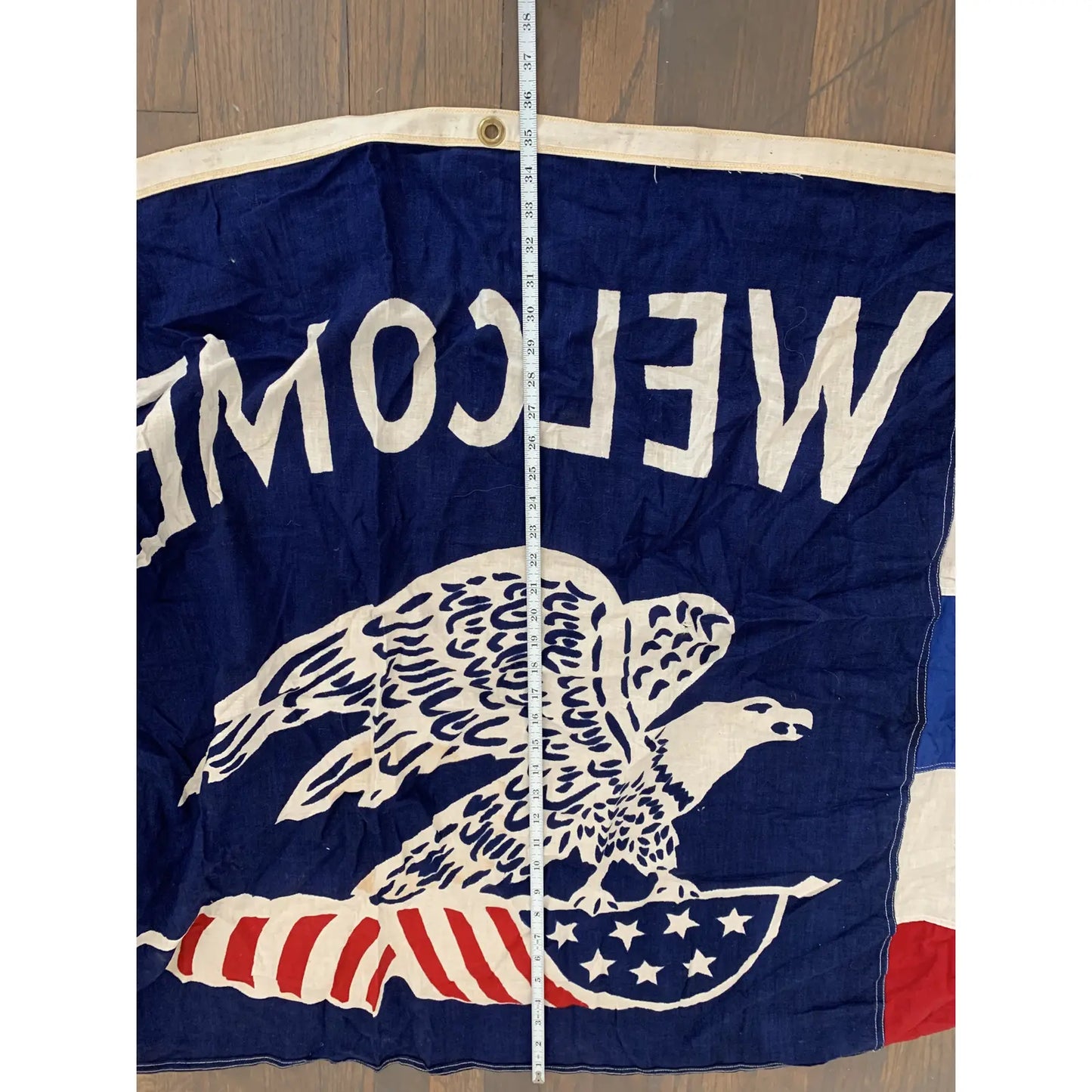 Vintage Welcome Pleated Fan Bunting