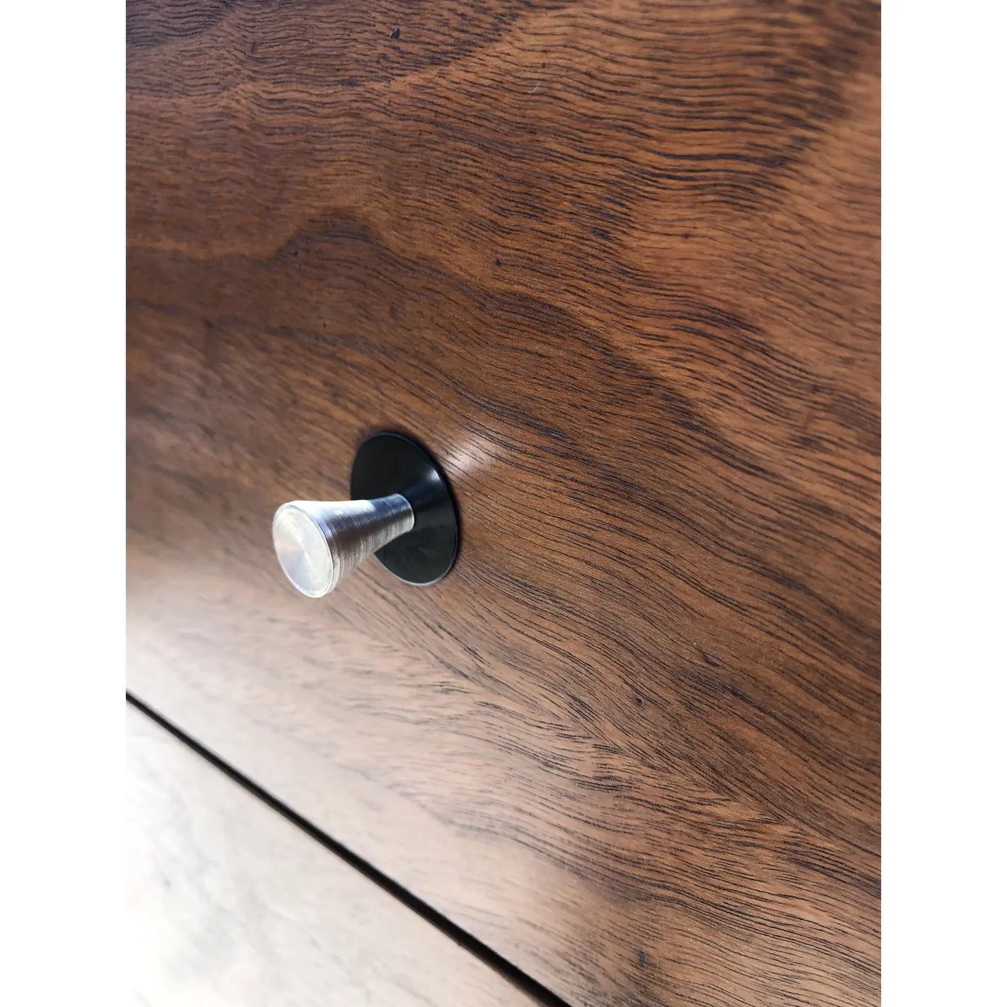 Walnut Mid-Century Modern Dresser and Mirror Set by Stanley Furniture