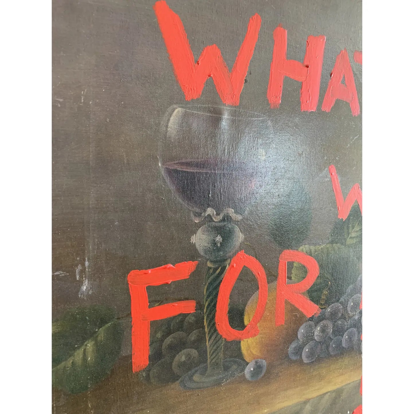 "What Should We Do for Dinner" Framed Acrylic and Oil Painting on Canvas