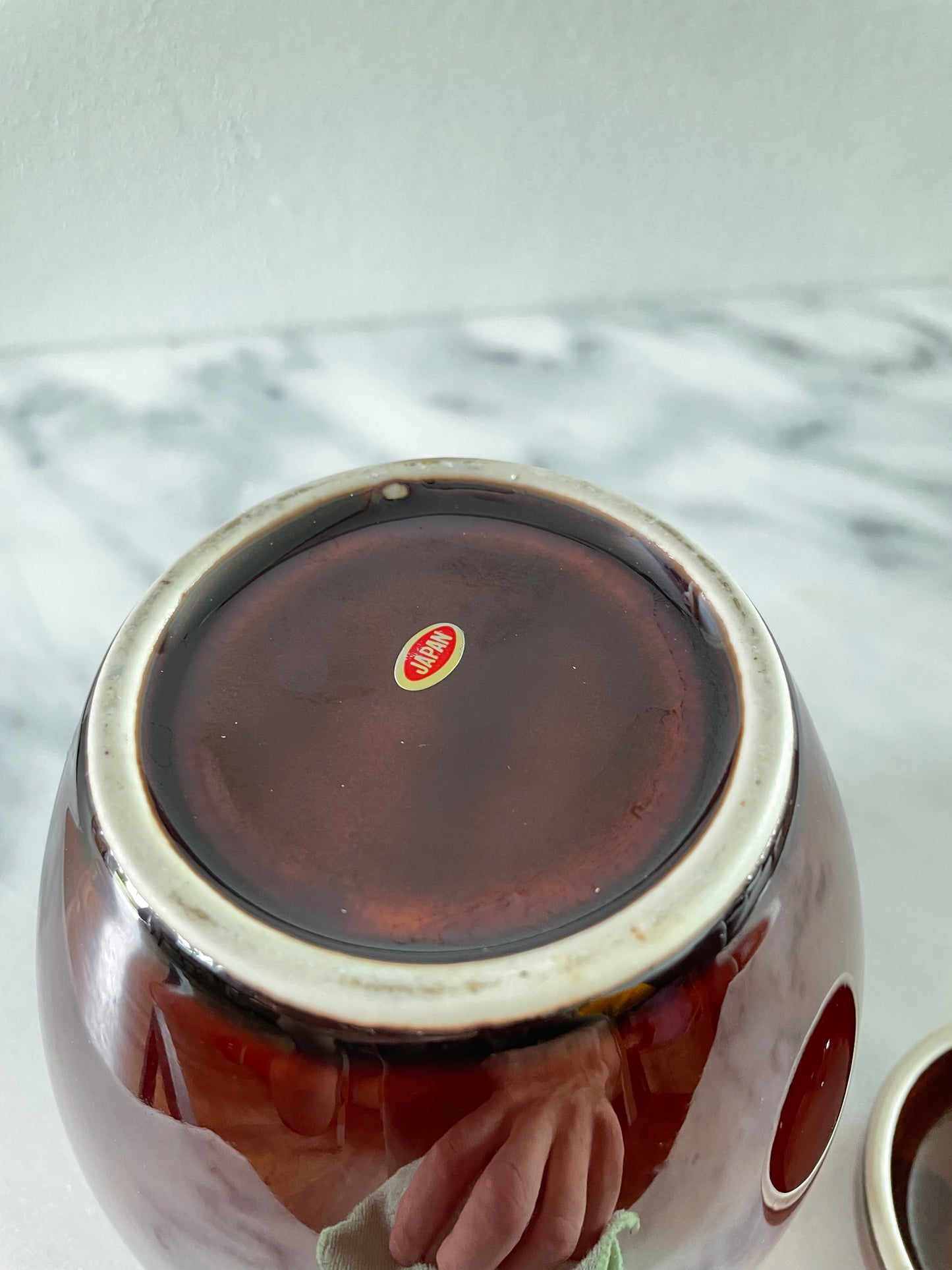 Vintage Mid-Century Japanese Modern Lidded Ginger Jar