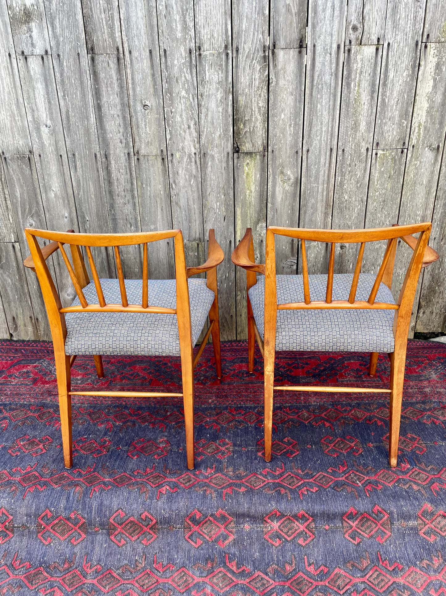 Mid 20th Century Edward Wormley for Dunbar Spindle Back Dining Chairs Set of 4