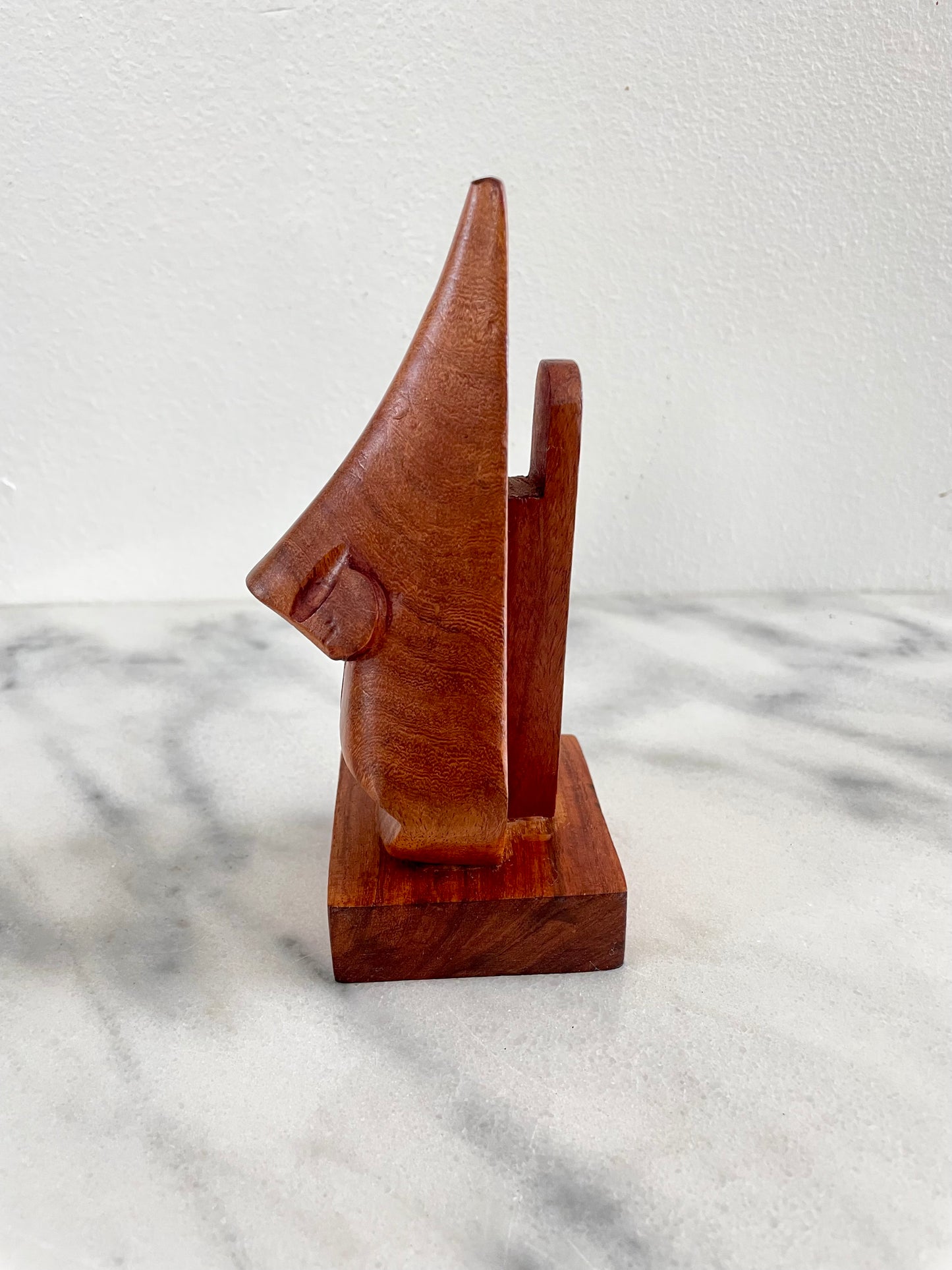 Mid 20th Century Teak Exotic Wood Glasses Stand Display