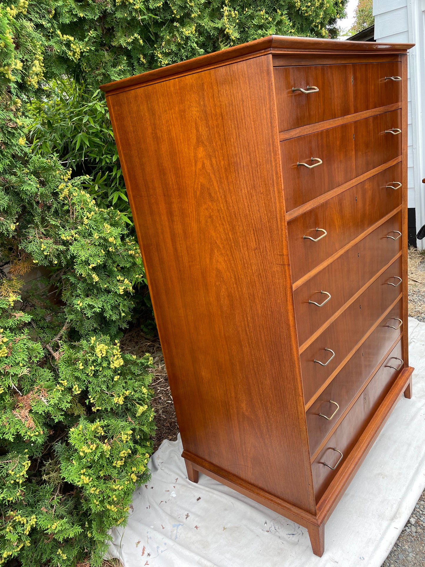 Danish Highboy Dresser Chest by Ole Wanscher