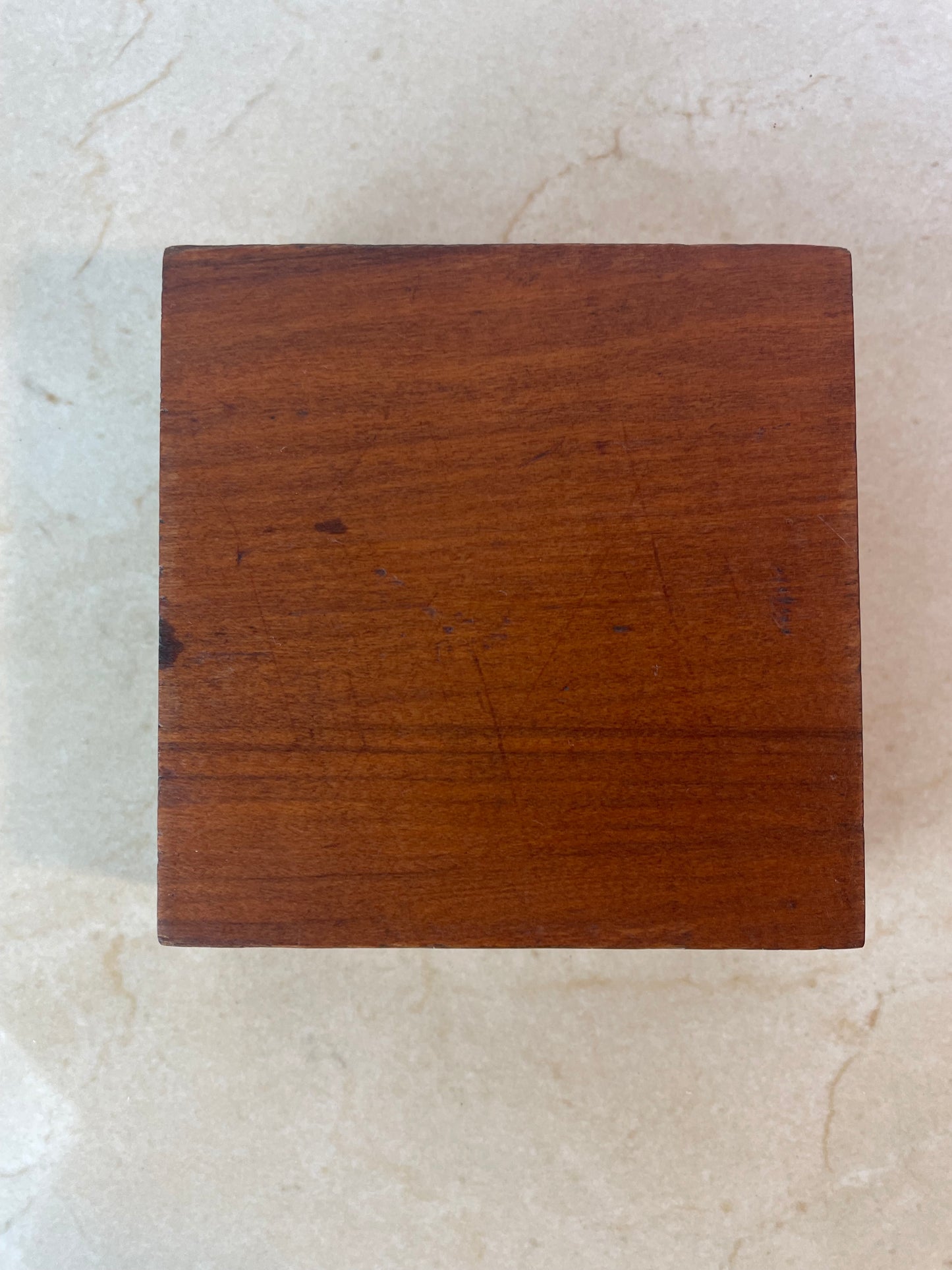 Vintage Studio Craft Modern Teak Cube Catchall / Vide-Poch
