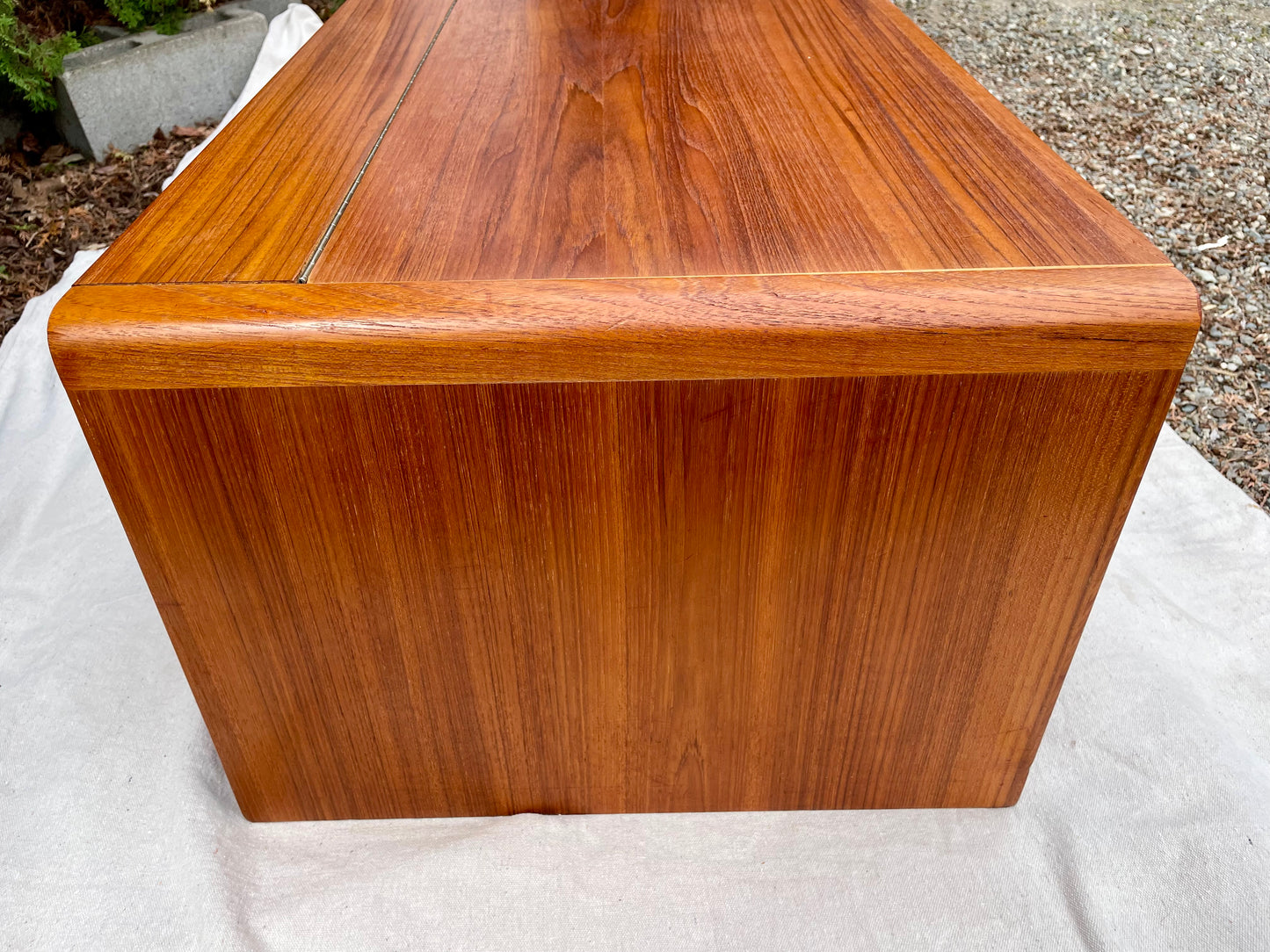 Mid 20th Century Danish Modern Teak Rounded Chest Trunk