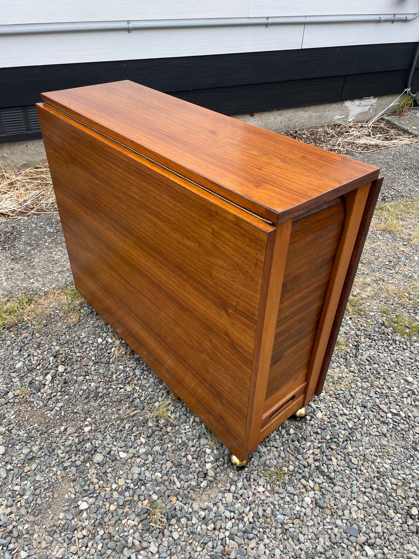 Mid 20th Century Romanian Drop Leaf Dining Table & 4 Chairs