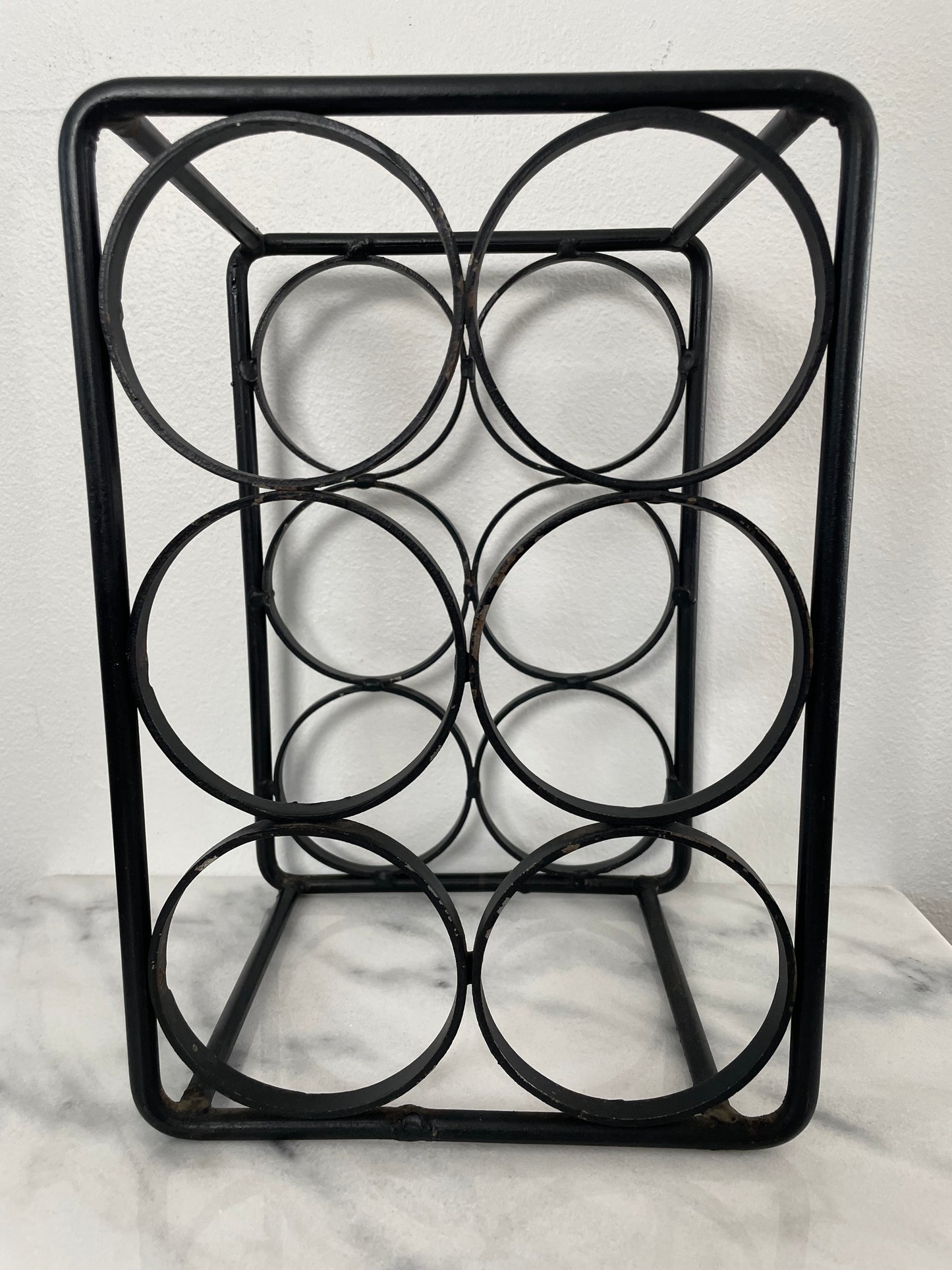 Mid-Century Arthur Umanoff Style Wrought Iron Wine Rack