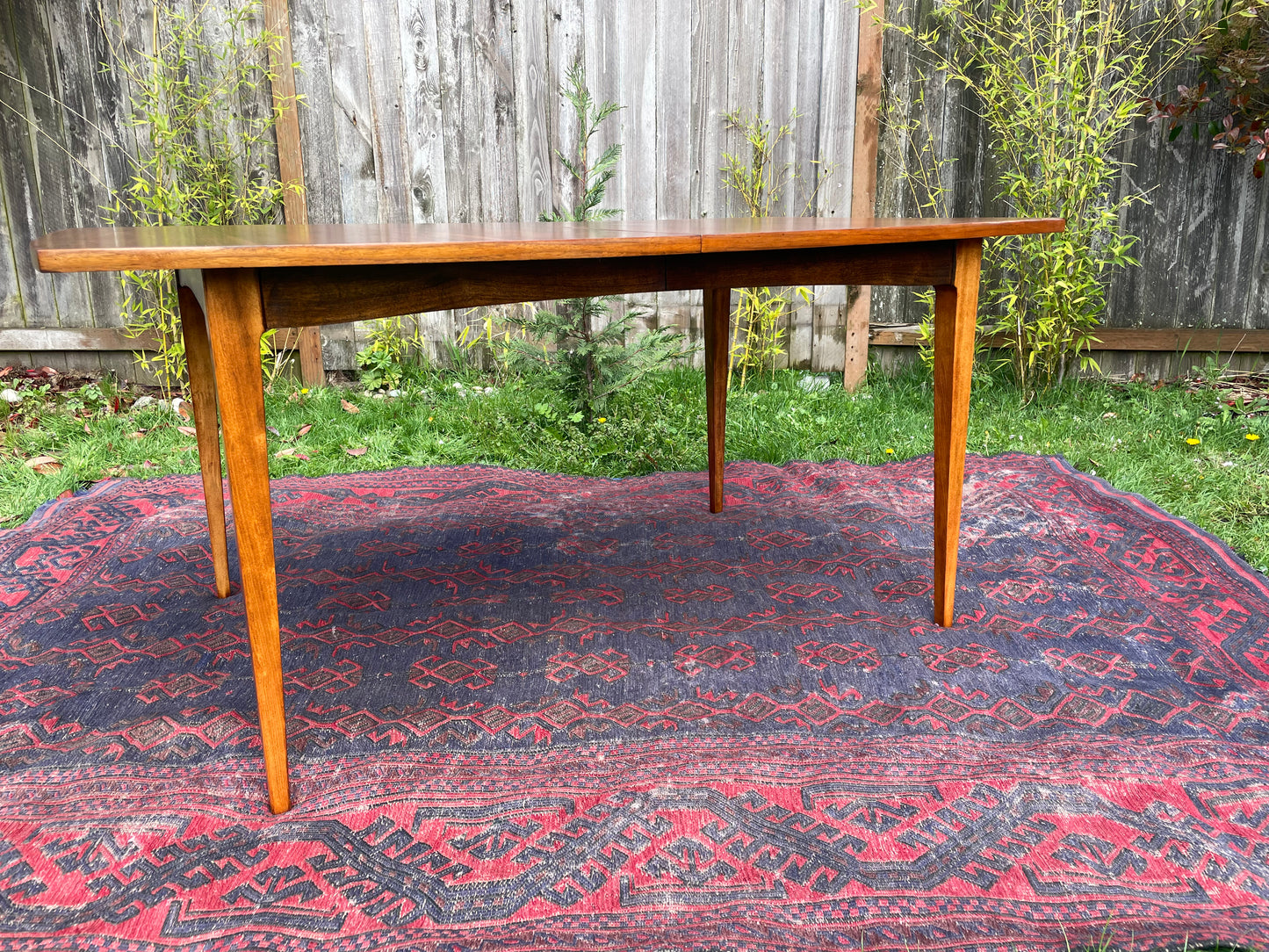 Mid 20th Century Mid Century Broyhill Lenoir House Walnut Expandable Dining Table