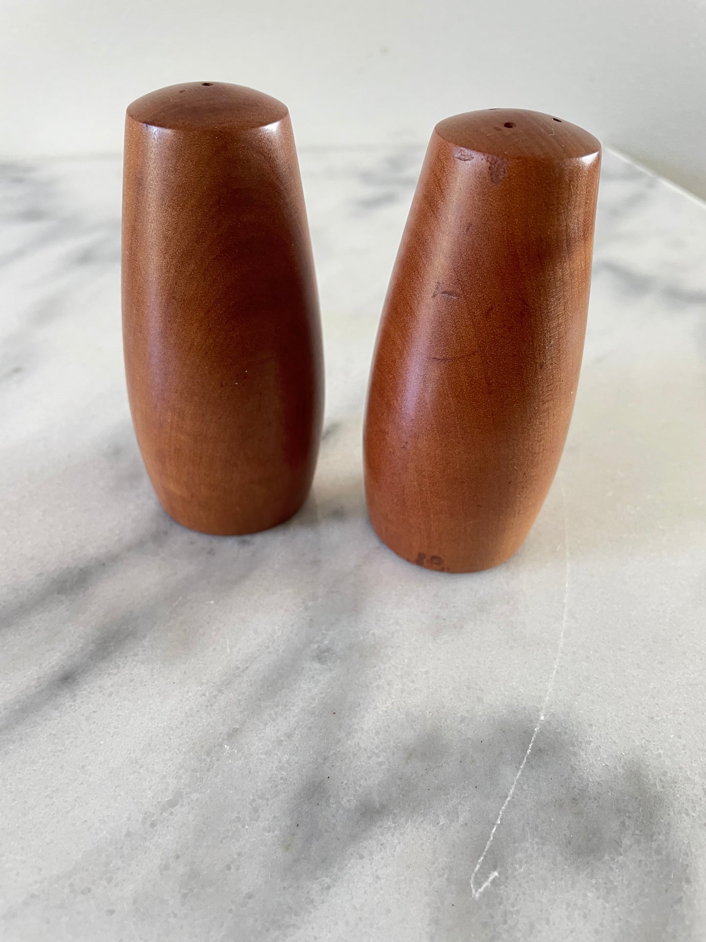 Mid 20th Century Danish Modern Teak Salt & Pepper Shakers- a Pair