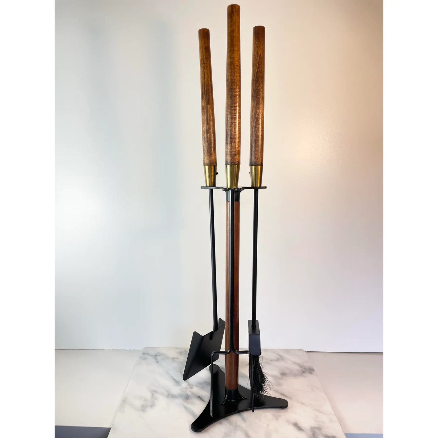 1960s Vintage Seymour Manufacturing Company Mid Century Modern Fireplace Tool Set