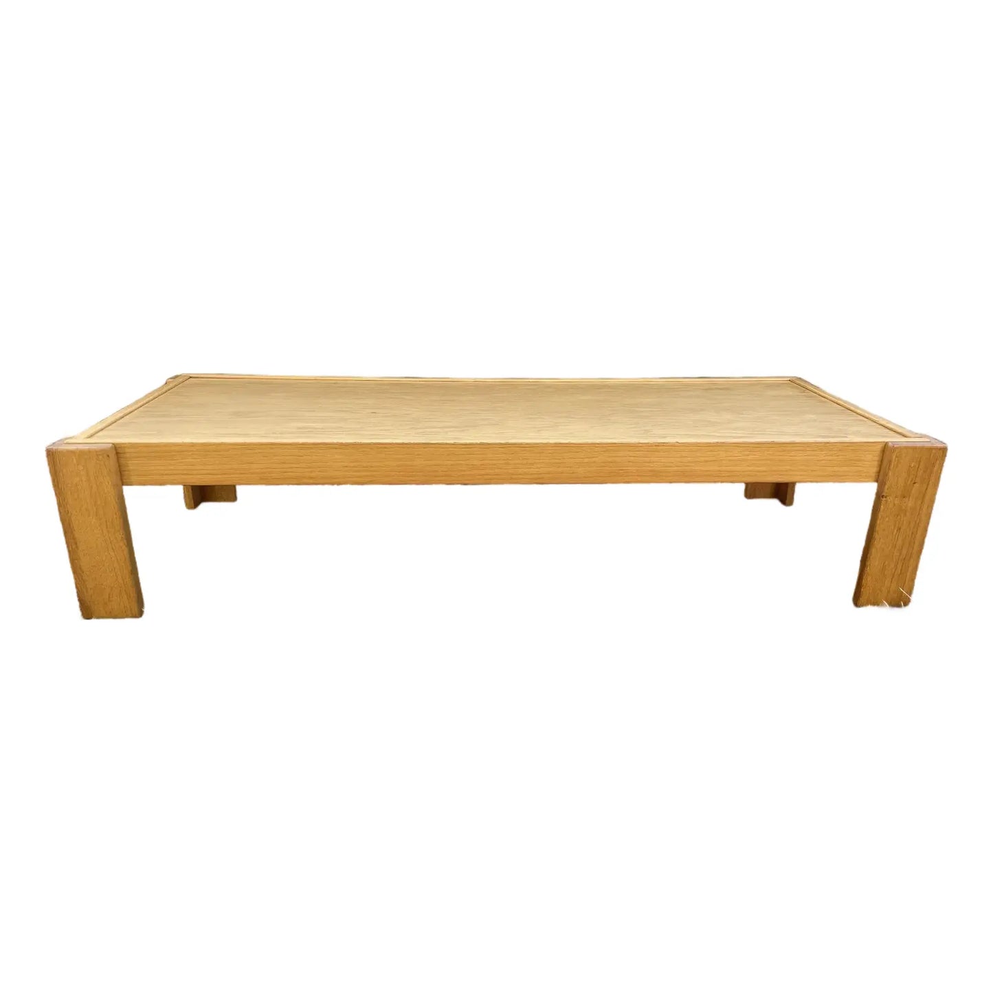 1970s Late Modern Japanese Style Low Oak Coffee Table in the Style of Tage Poulsen